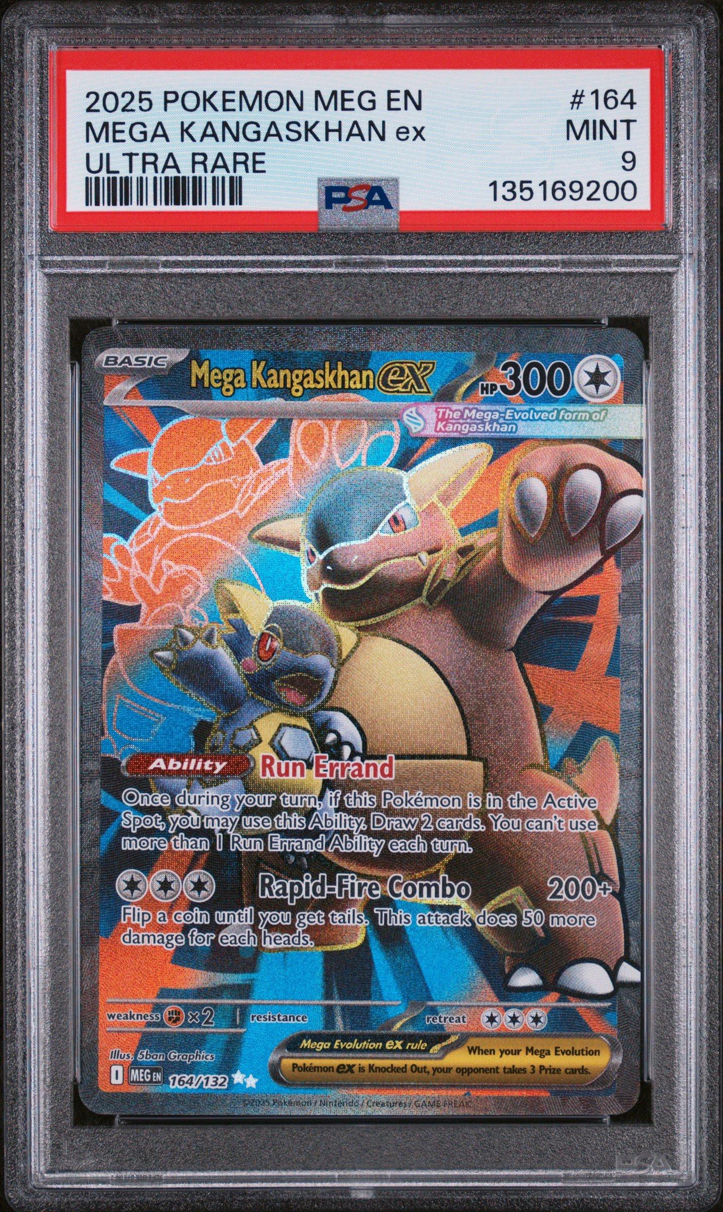 2025 Pokemon Meg En-mega Evolution 164 Mega Kangaskhan Ex Ultra Rare PSA 9  Graded Card | GameStop