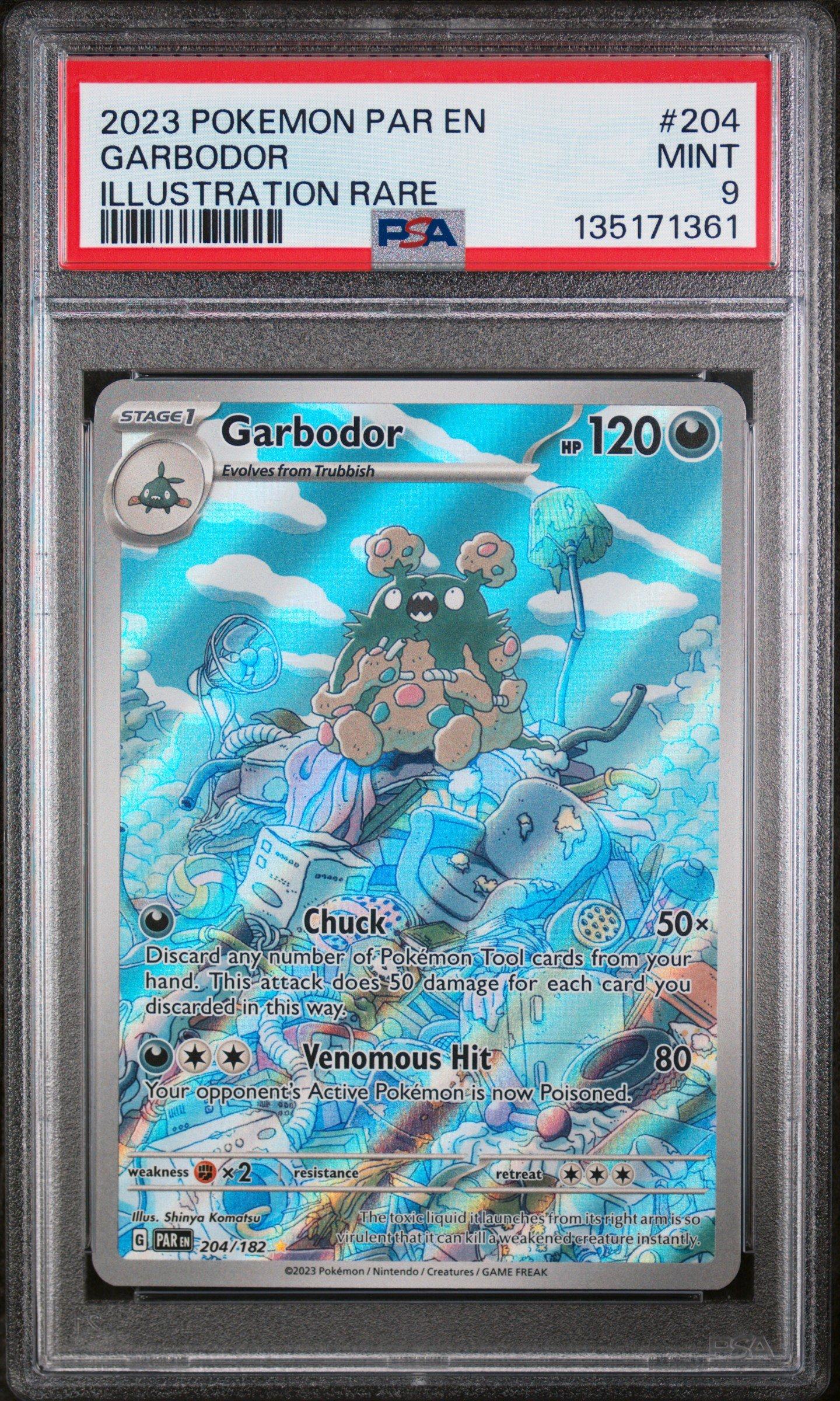 garbodor pokemon card V & Vmax Lot - 101/203 - Evolving Skies This attack does 50 damage for each card you discarded in this way Garbodor 060 - Reverse Holofoil