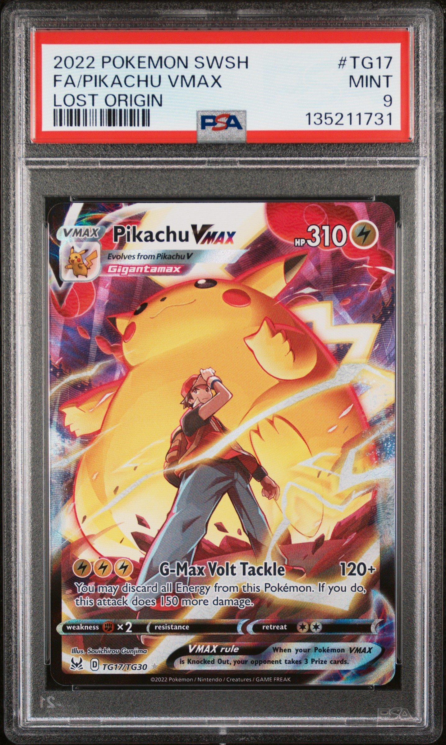 2022 Pokemon Sword & Shield Lost Origin Tg17 Full Art/pikachu Vmax