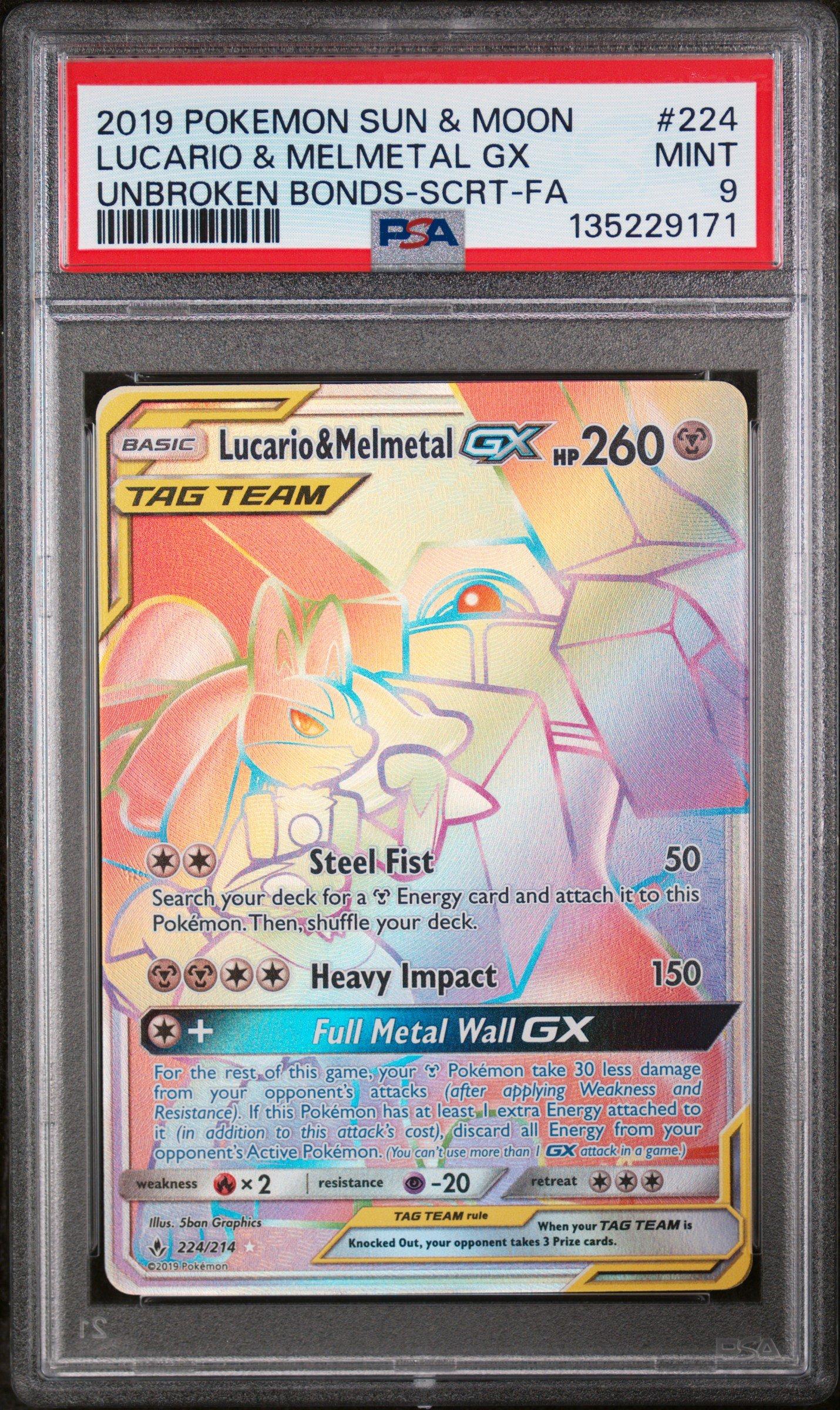 2019 Pokemon Sun & Moon Unbroken Bonds 224 Full Art/lucario