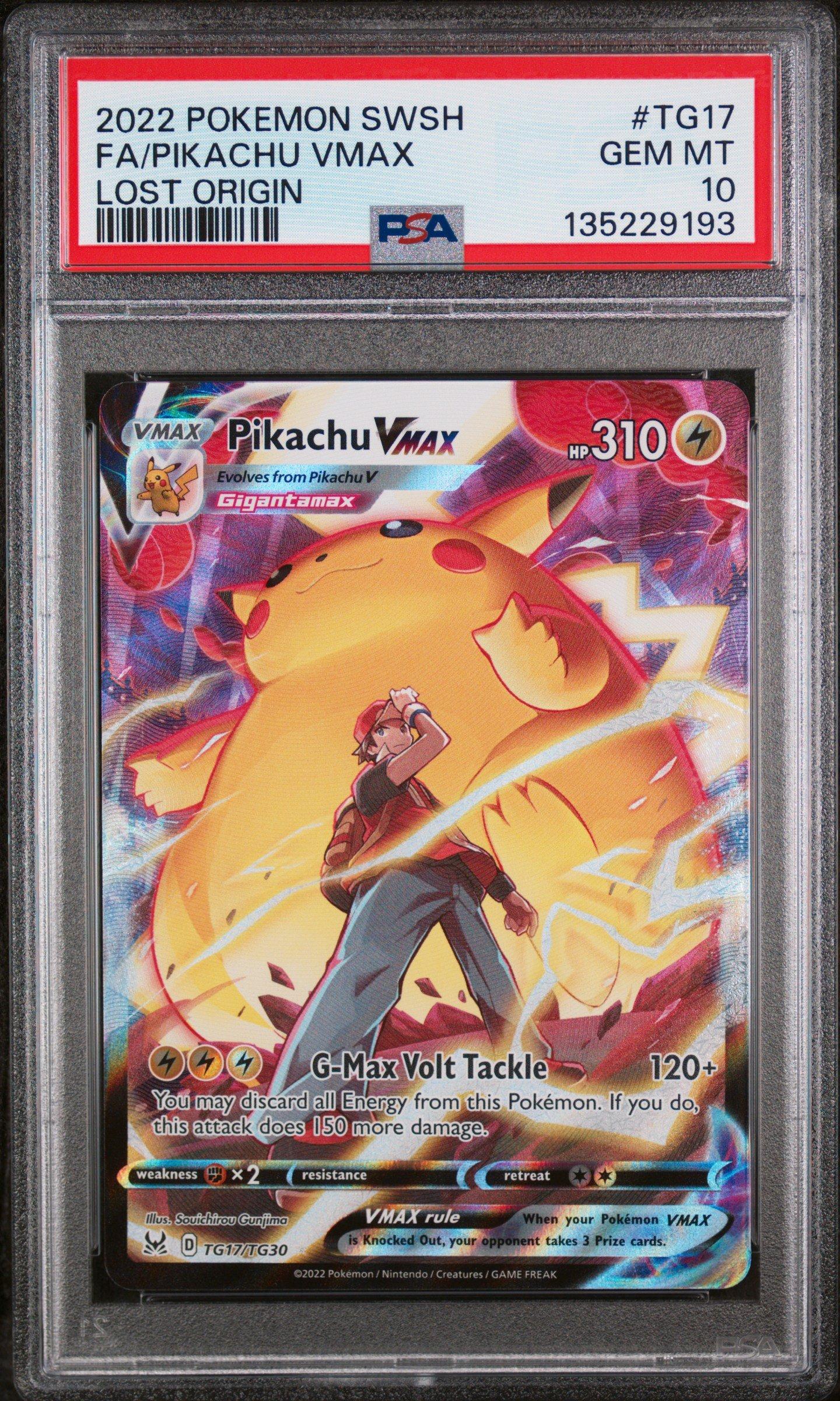 2022 Pokemon Sword & Shield Lost Origin Tg17 Full Art/pikachu Vmax