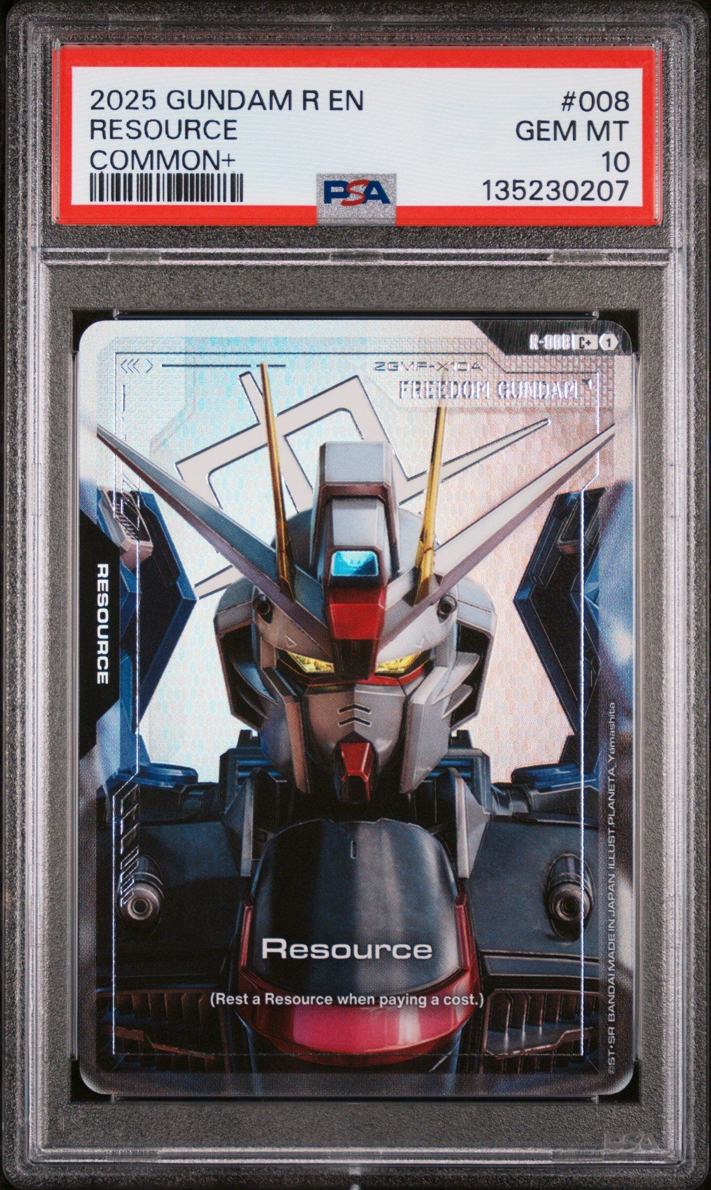2025 Gundam Resource 008 Resource Common+ PSA 10 Graded Card