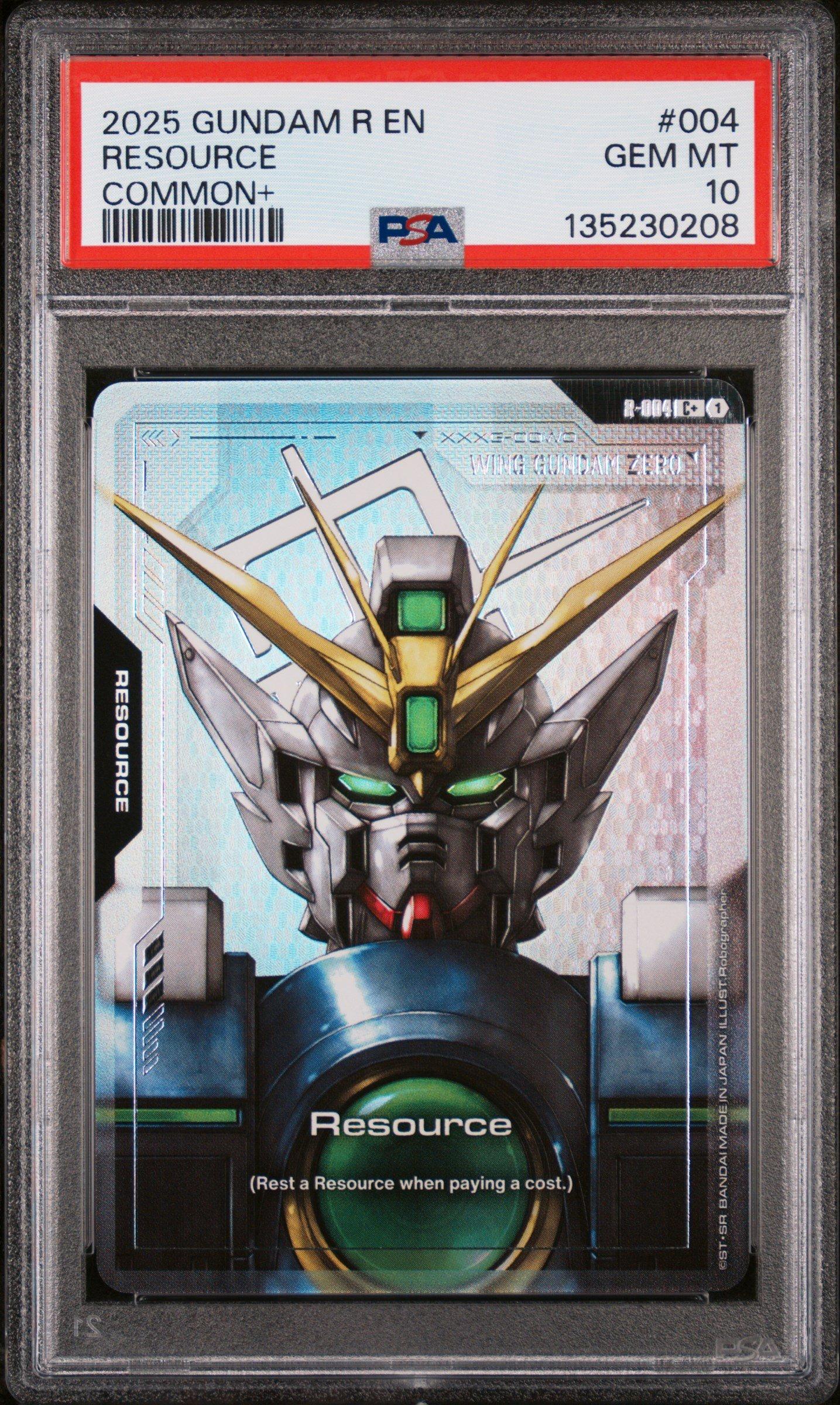 2025 Gundam Resource 004 Resource Common+ PSA 10 Graded Card