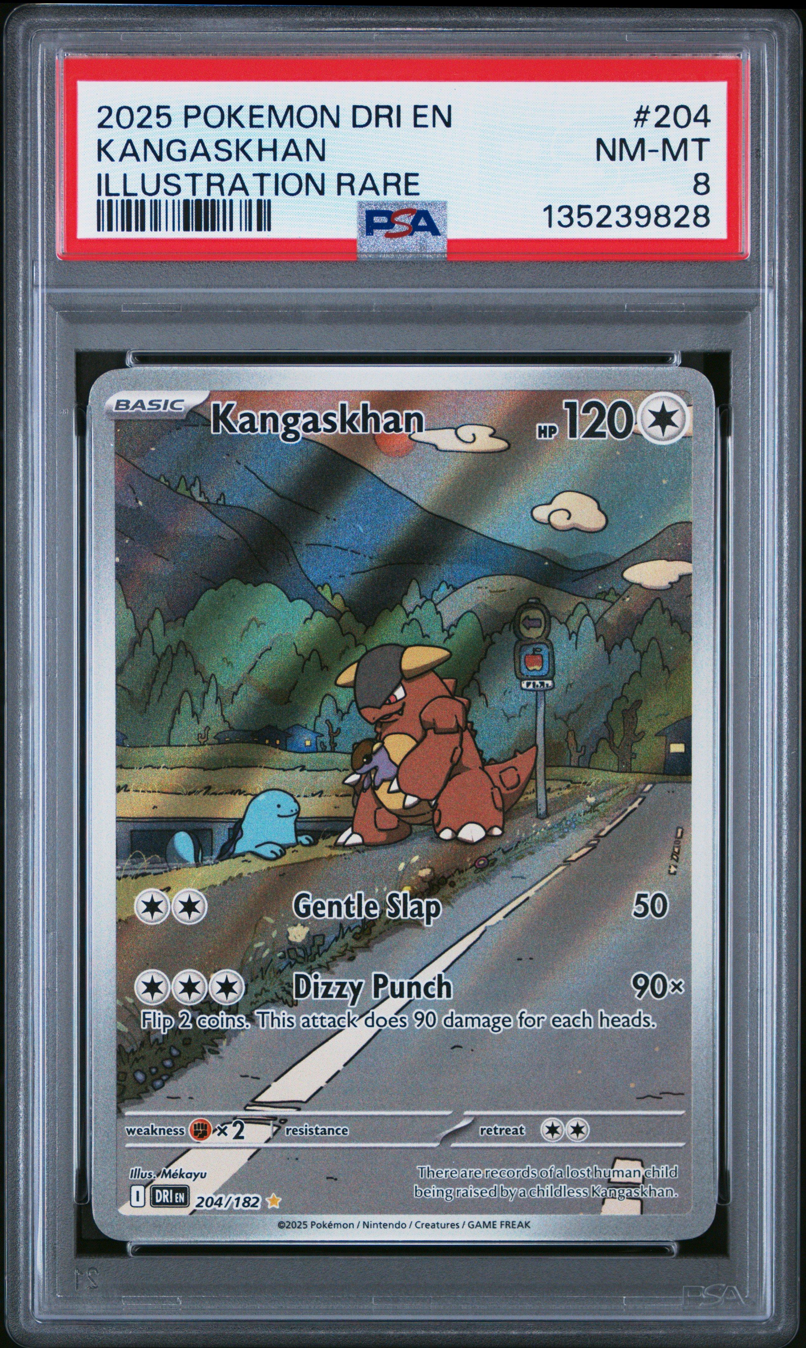 2025 Pokemon Dri En-destined Rivals 204 Kangaskhan Illustration