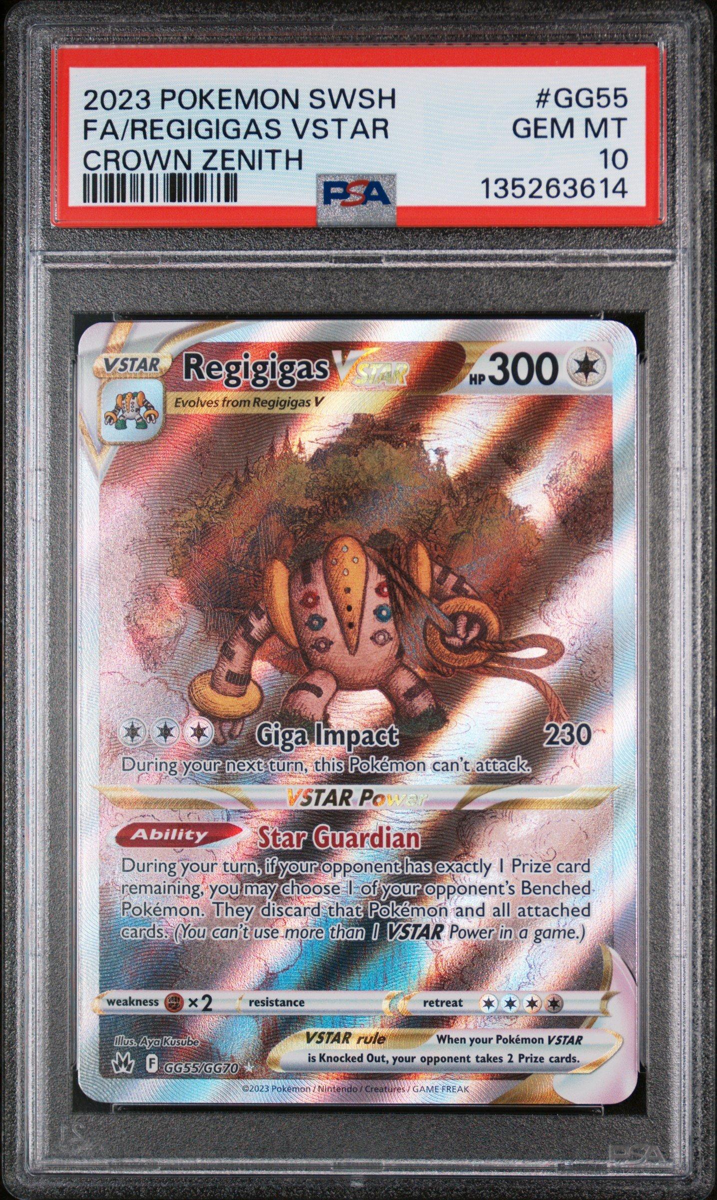 2023 Pokemon Sword And Shield Crown Zenith Gg55 Full Art/regigigas