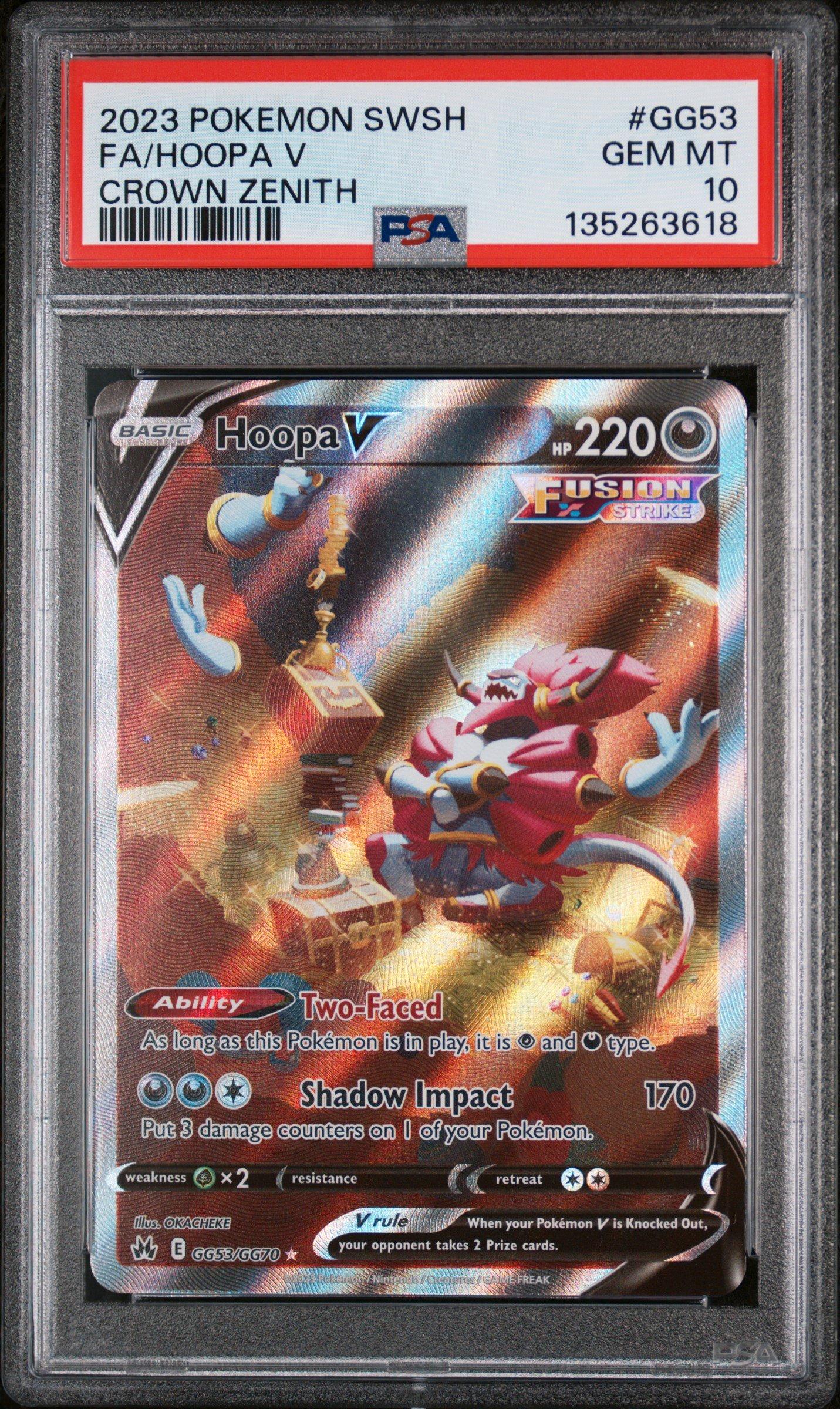 hoopa v pokemon card pokemon Crown Zenith: Galarian Gallery Hoopa V Holofoil / Heavily Played