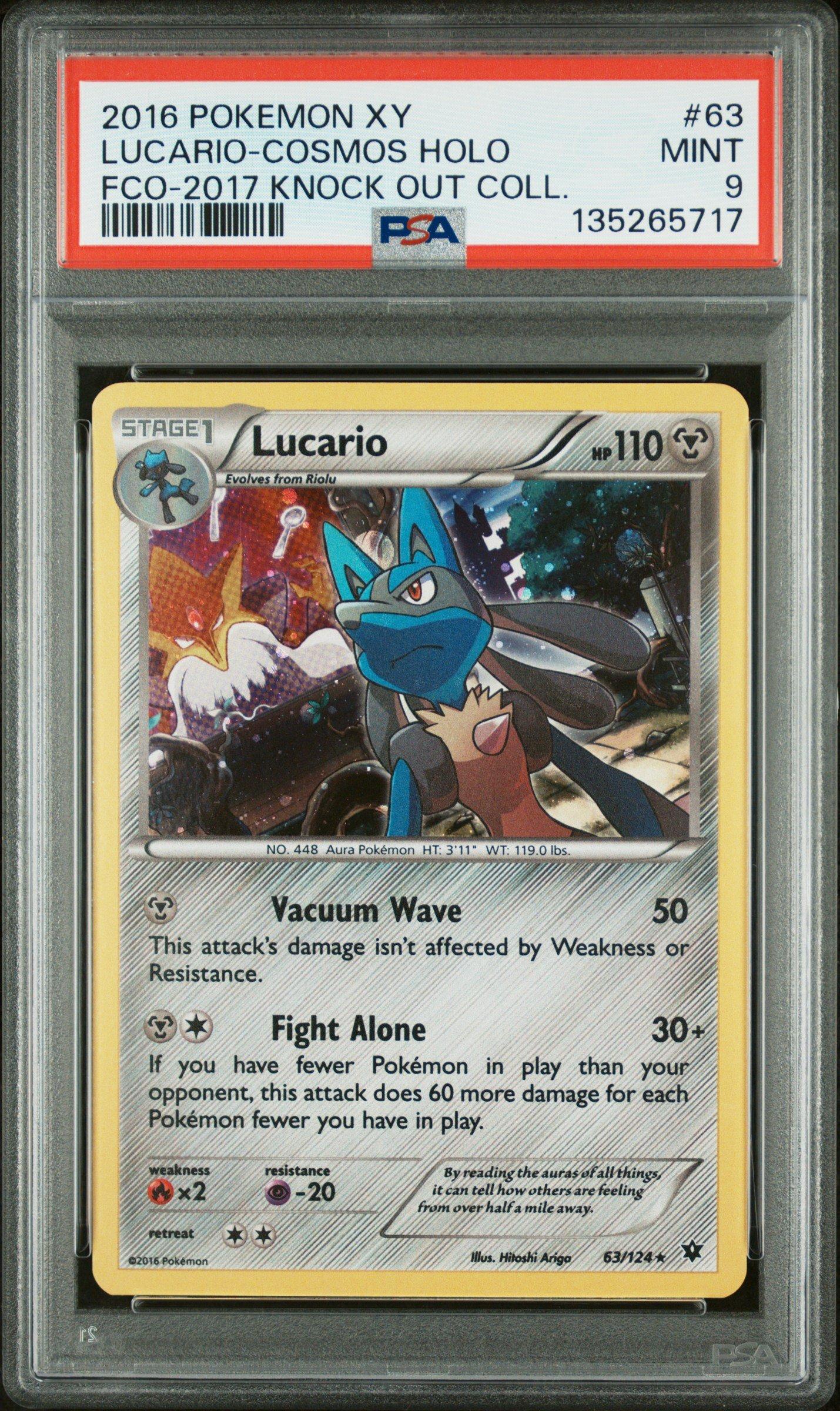 2016 Pokemon Xy Fates Collide 63 Lucario-holo Cosmos-2017 Knock