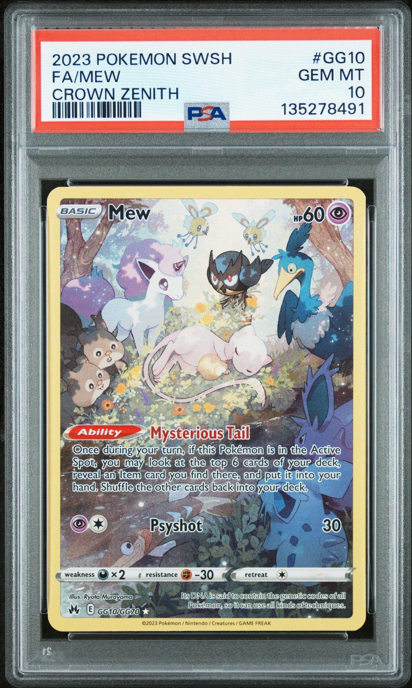 2023 Pokemon Sword And Shield Crown Zenith Gg10 Full Art/mew PSA