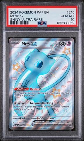 2024 Pokemon Paf En-paldean Fates 216 Mew Ex Shiny Ultra Rare PSA
