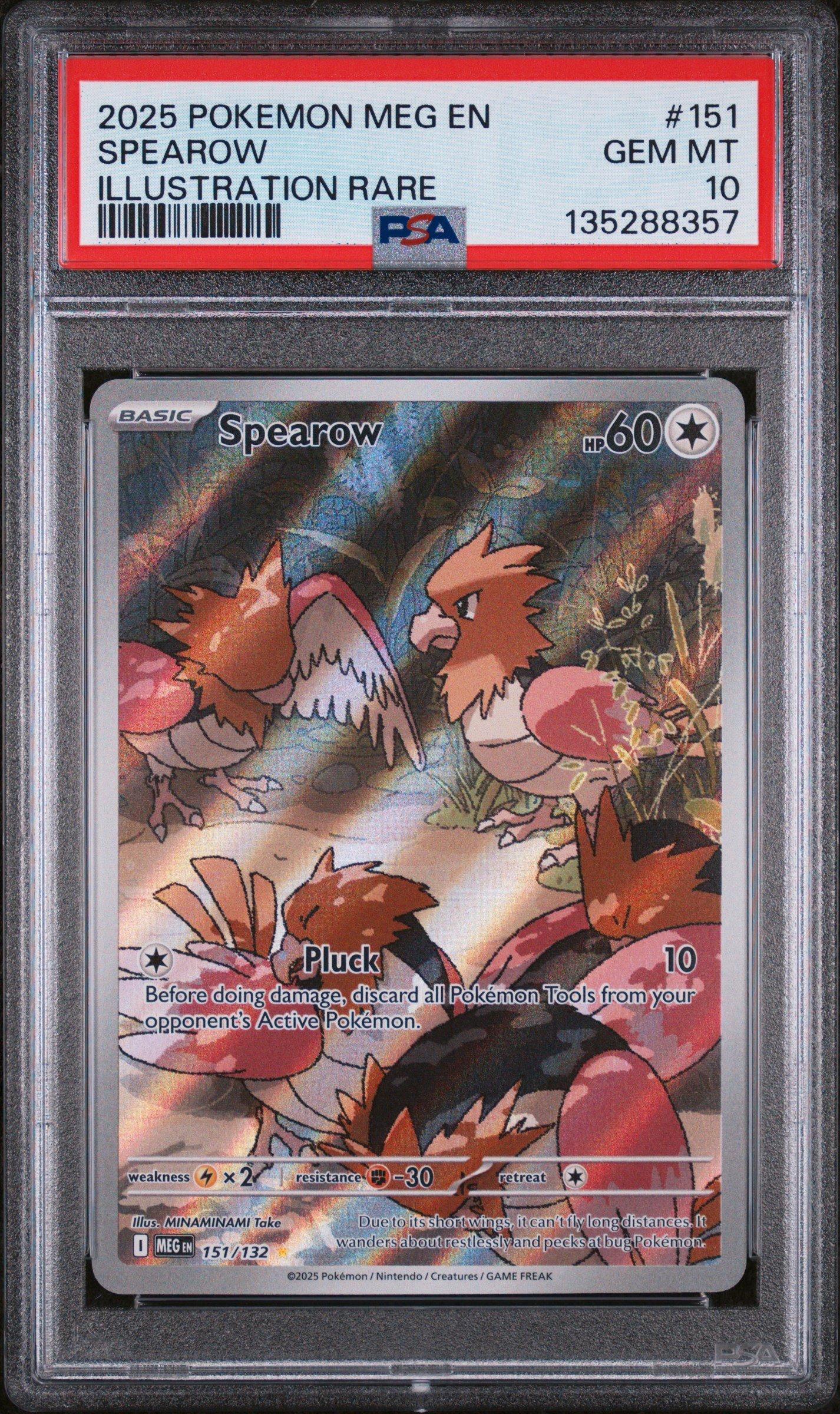 2025 Pokemon Meg En-mega Evolution 151 Spearow Illustration Rare