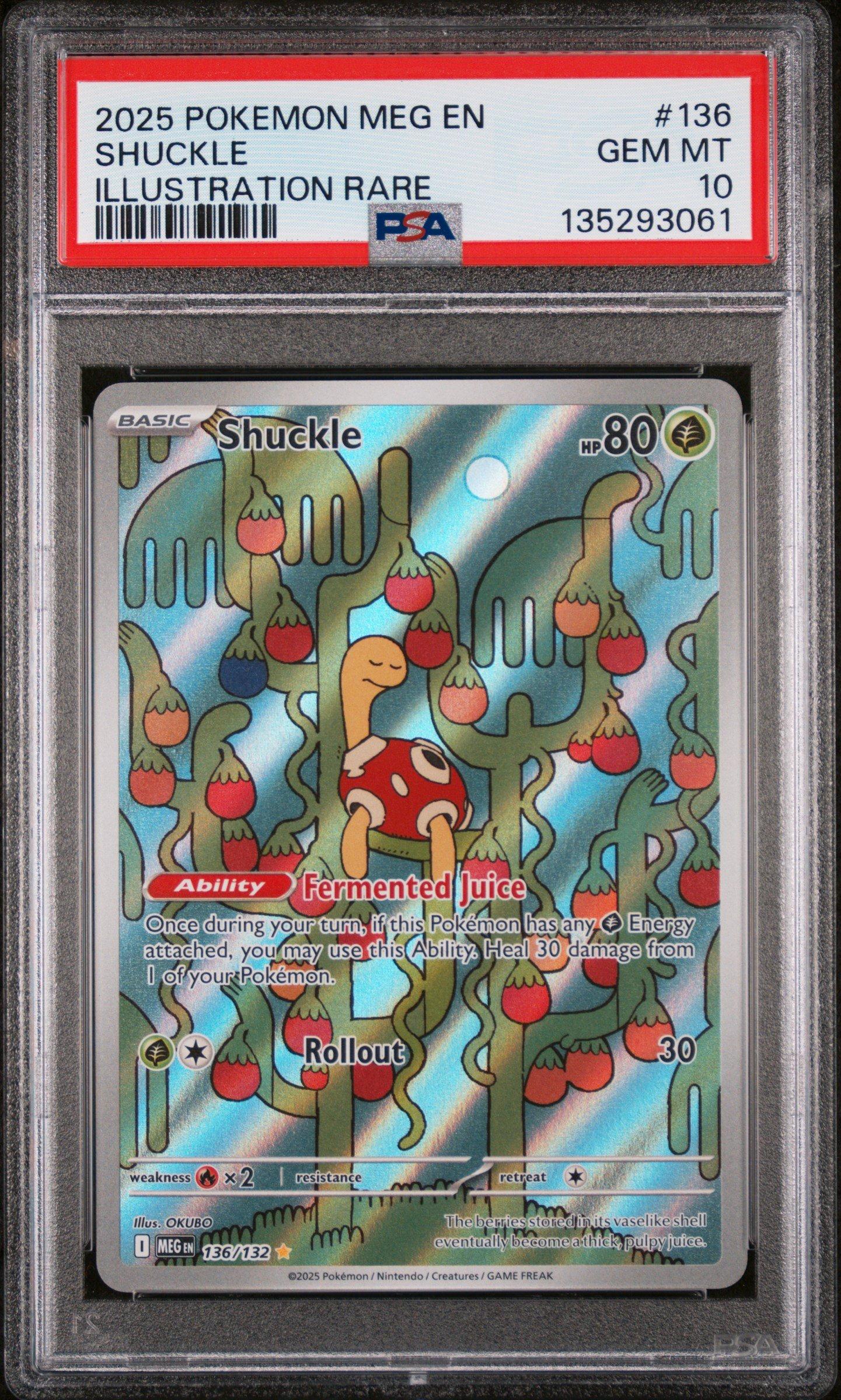 2025 Pokemon Meg En-mega Evolution 136 Shuckle Illustration Rare