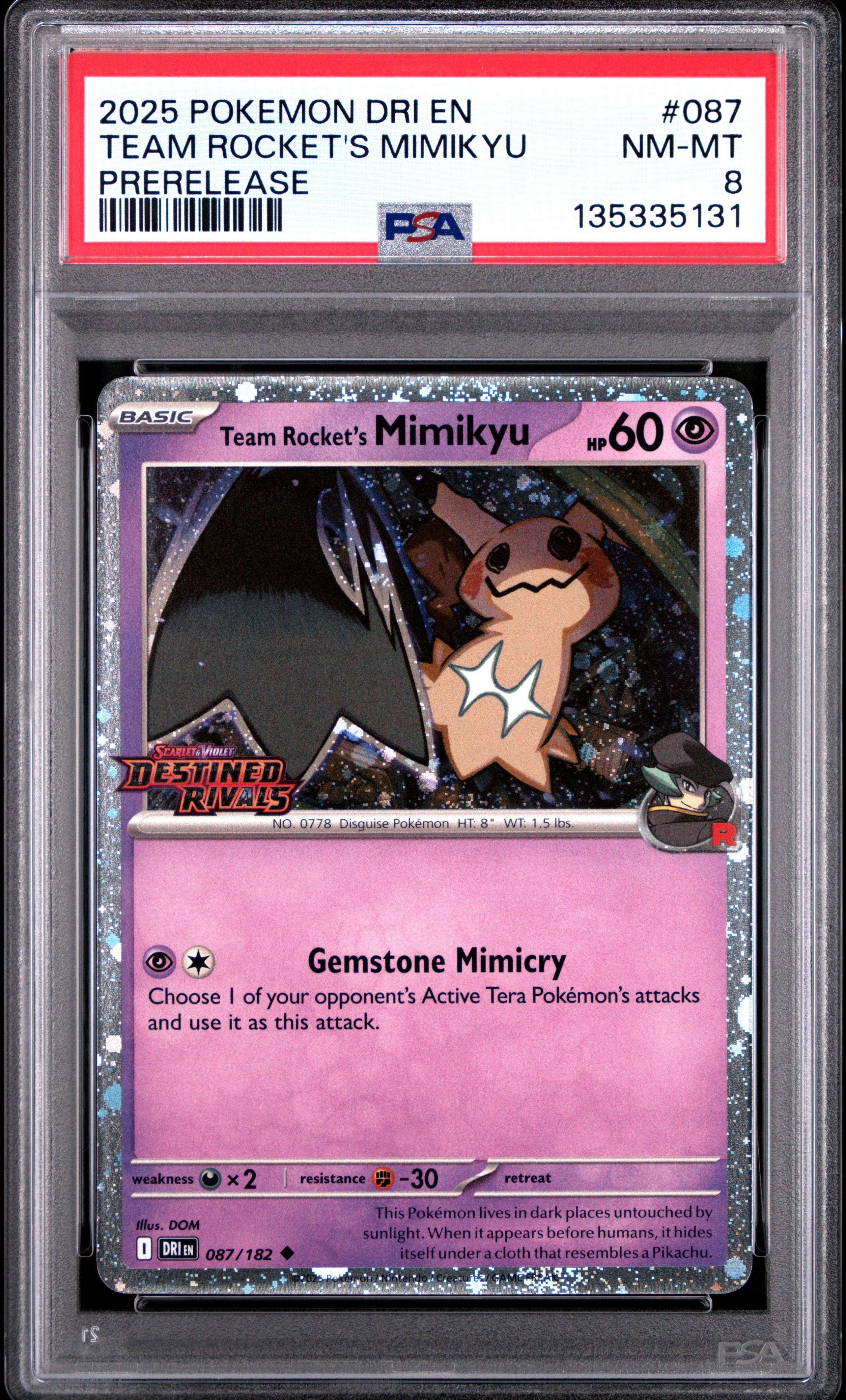 2025 Pokemon Dri En-destined Rivals 087 Team Rocket's Mimikyu