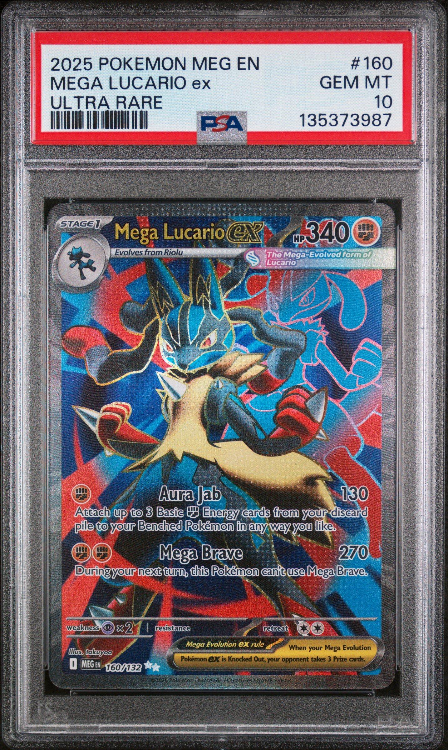 2025 Pokemon Meg En-mega Evolution 160 Mega Lucario Ex Ultra Rare