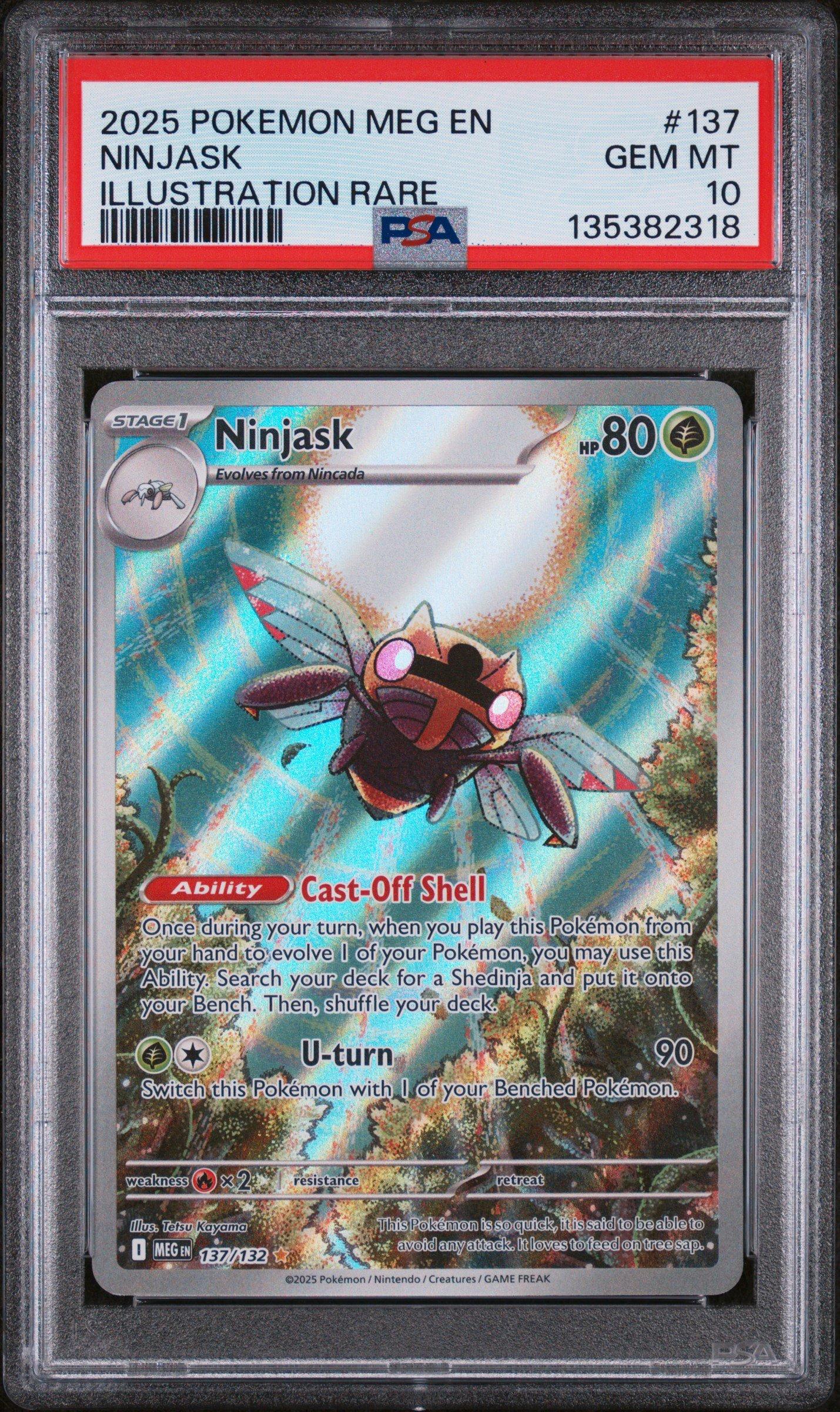 2025 Pokemon Meg En-mega Evolution 137 Ninjask Illustration Rare