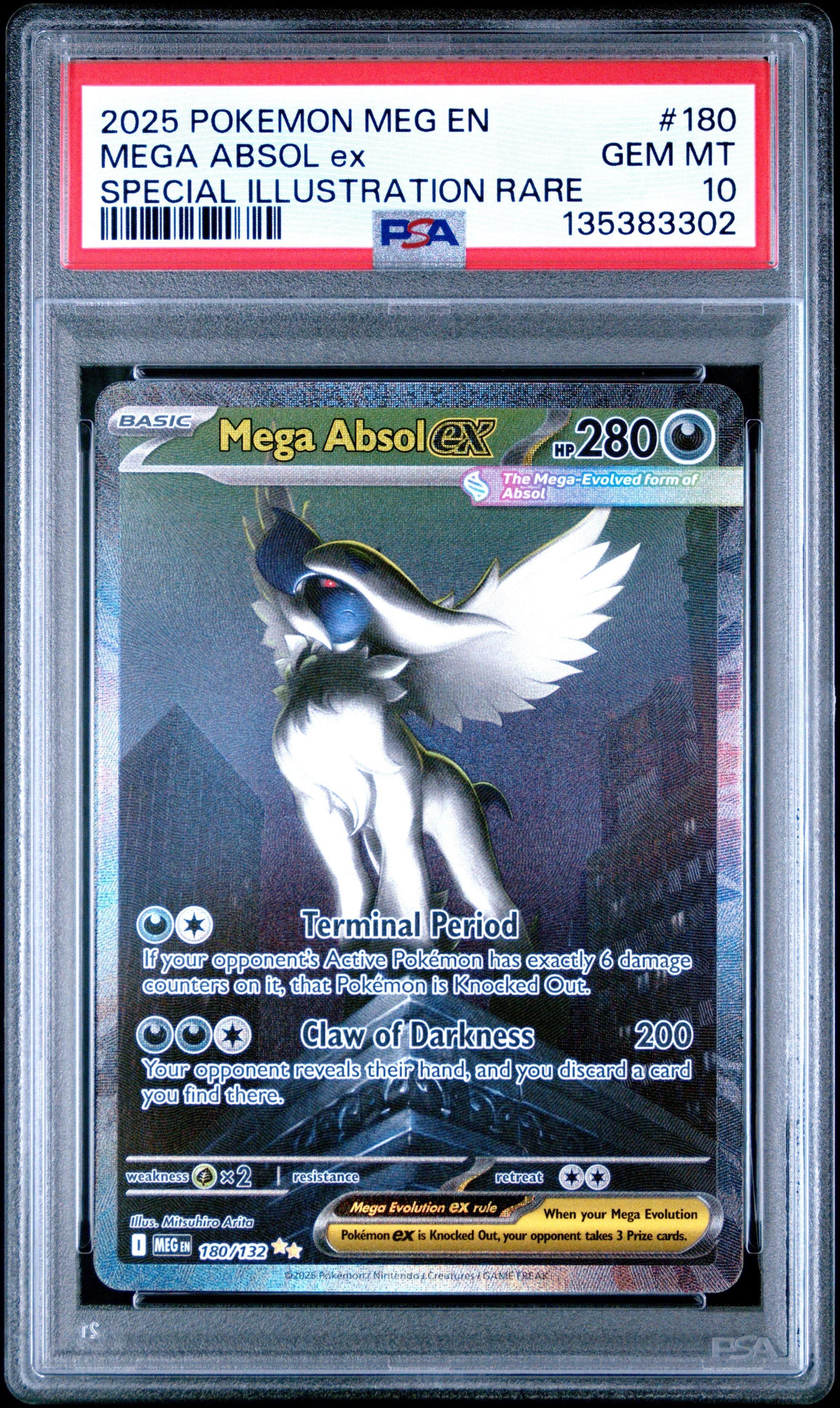 6/18価格変更【PSA8】Bo-1013 アーマゲモン 2025 Pokemon Meg En-mega Evolution 180 Mega Absol Ex Special