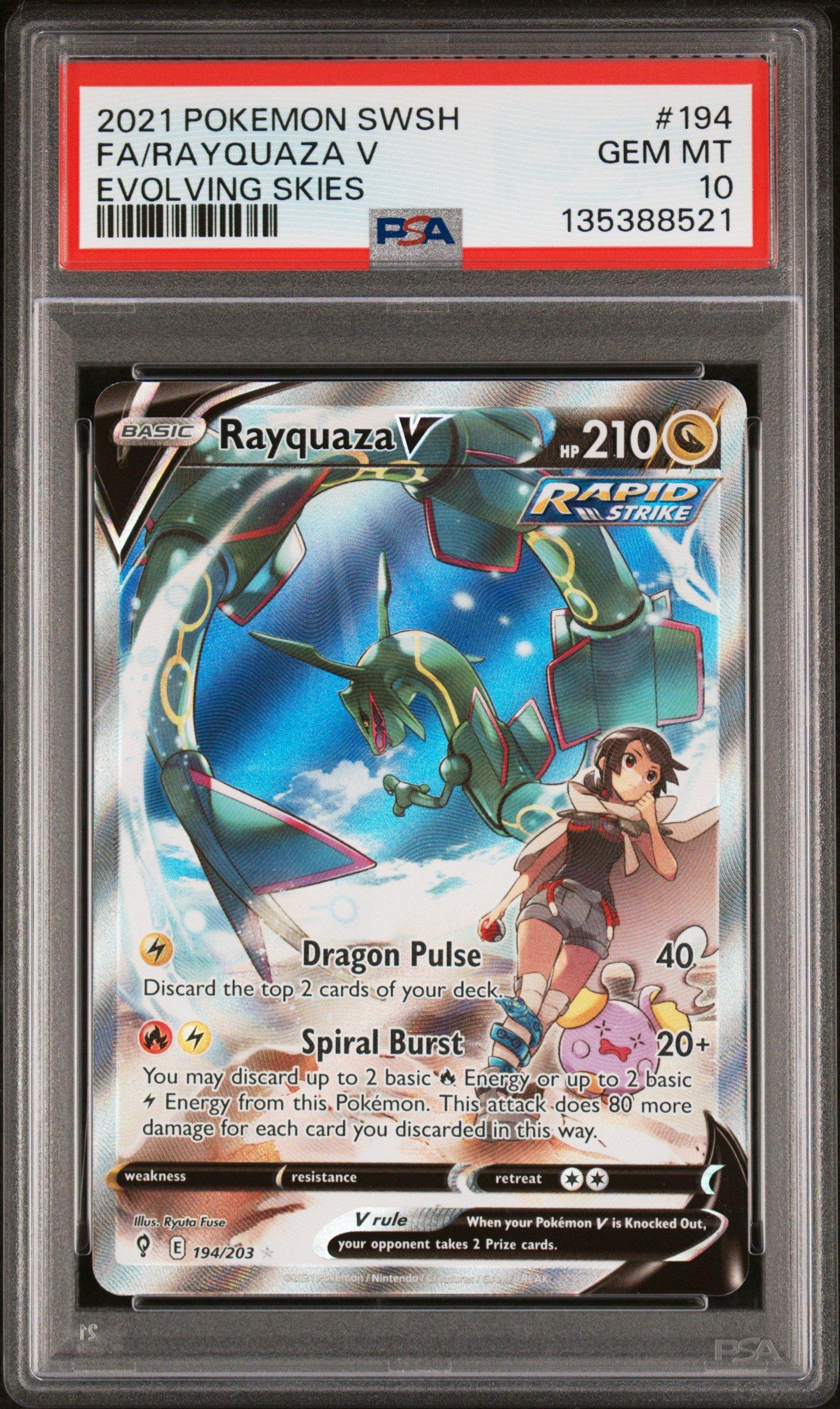 2021 Pokemon Sword & Shield Evolving Skies 194 Full Art/rayquaza V