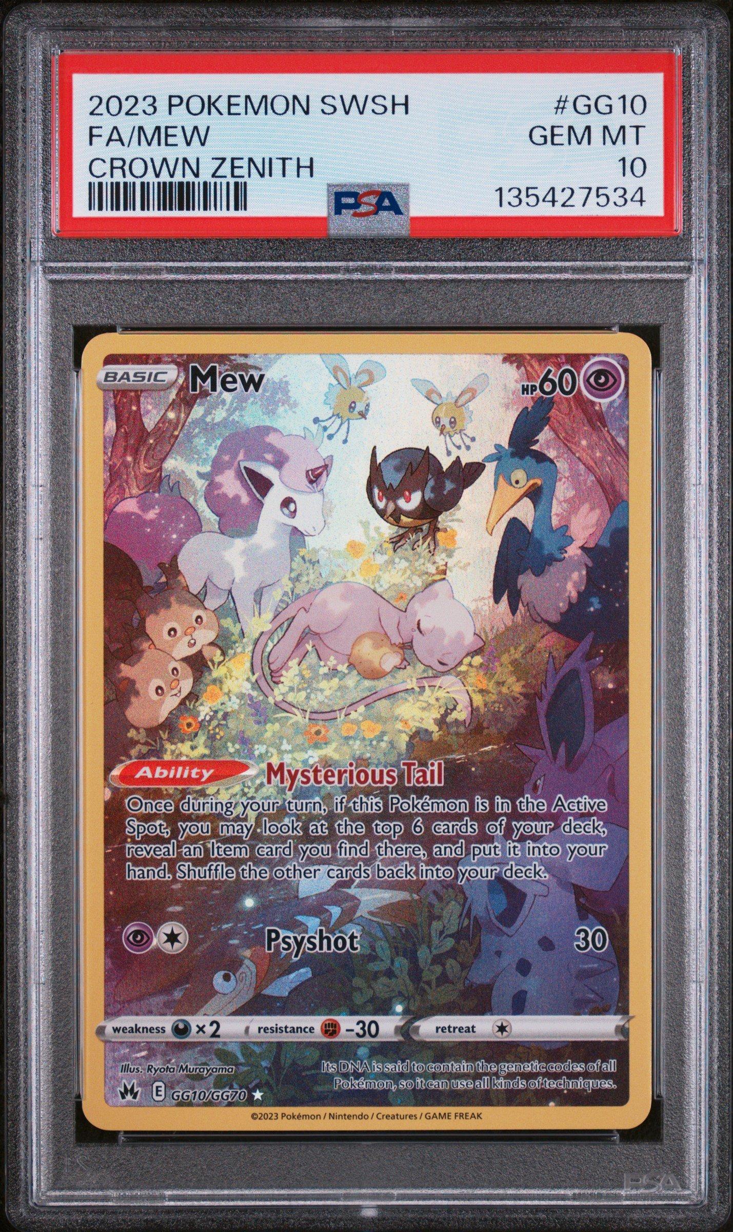 2023 Pokemon Sword And Shield Crown Zenith Gg10 Full Art/mew PSA