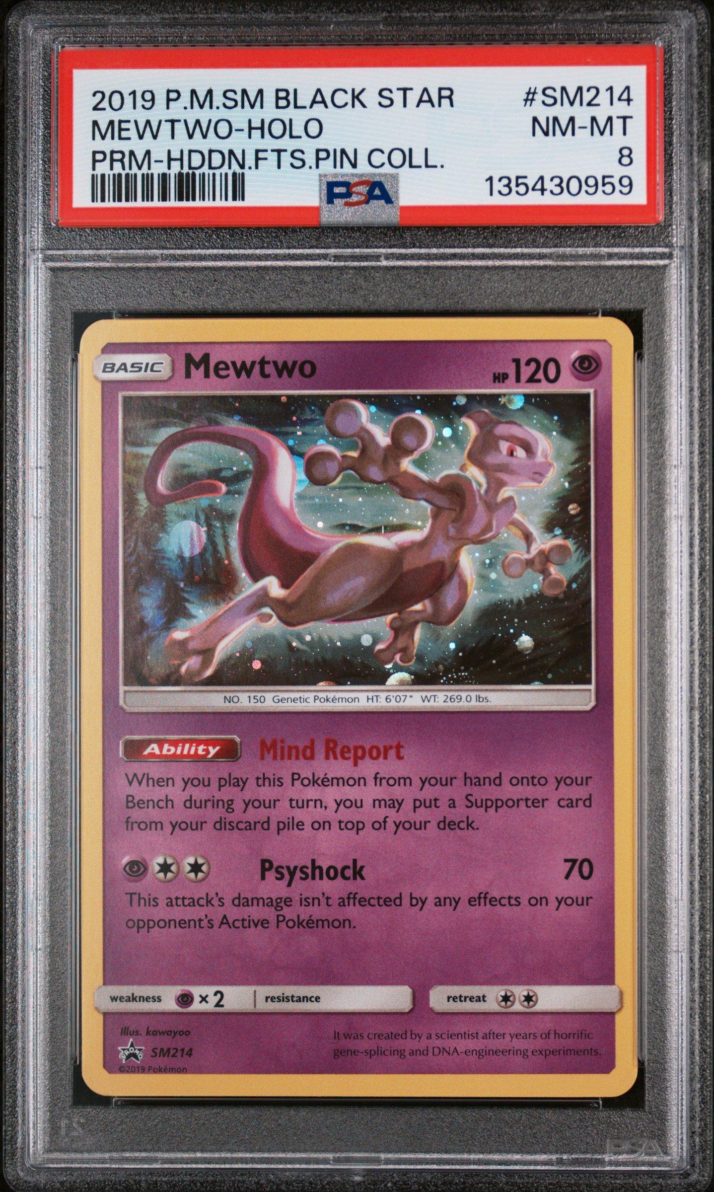 2019 Pokemon Sm Black Star Promo Sm214 Mewtwo-holo Hidden Fates