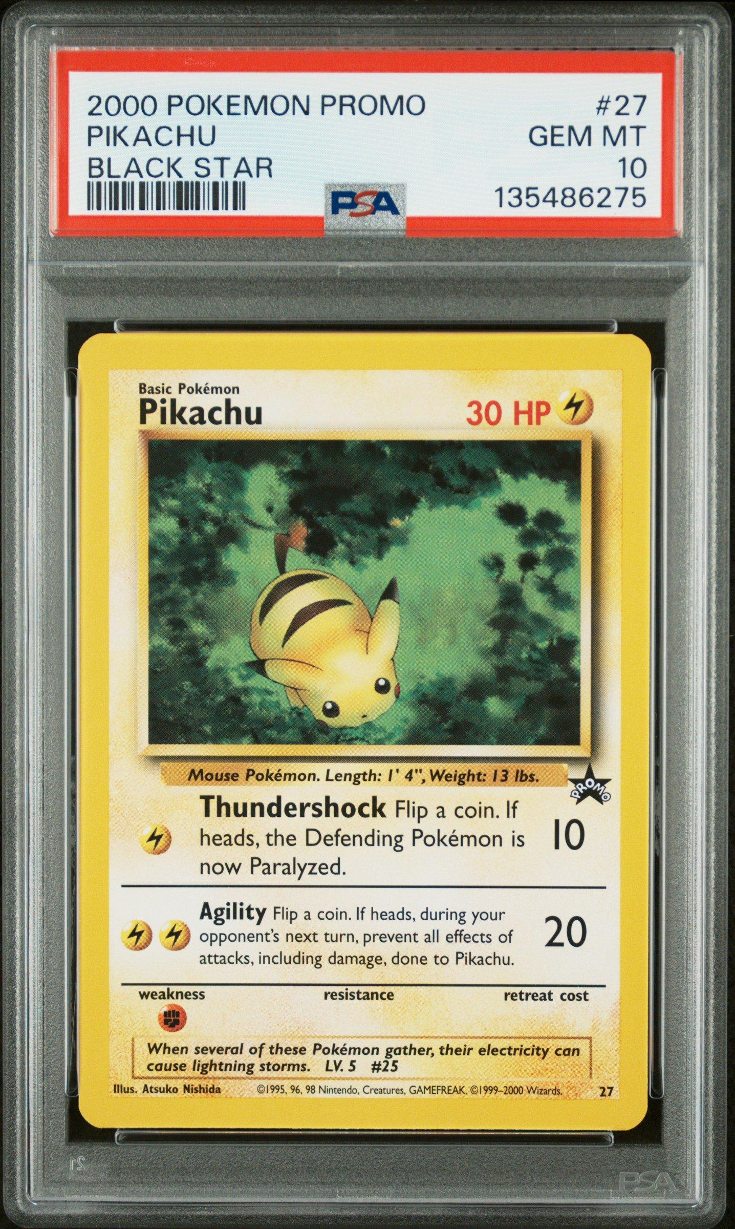 2000 Pokemon Promo Black Star 27 Pikachu PSA 10 Graded Card | GameStop