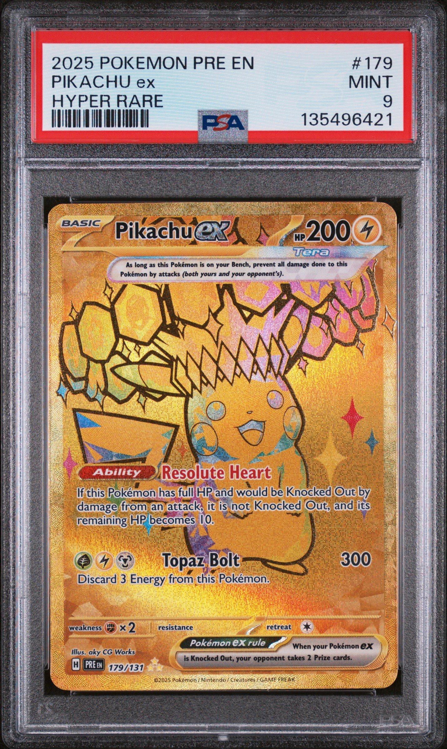 2025 Pokemon Pre En-prismatic Evolutions 179 Pikachu Ex Hyper Rare
