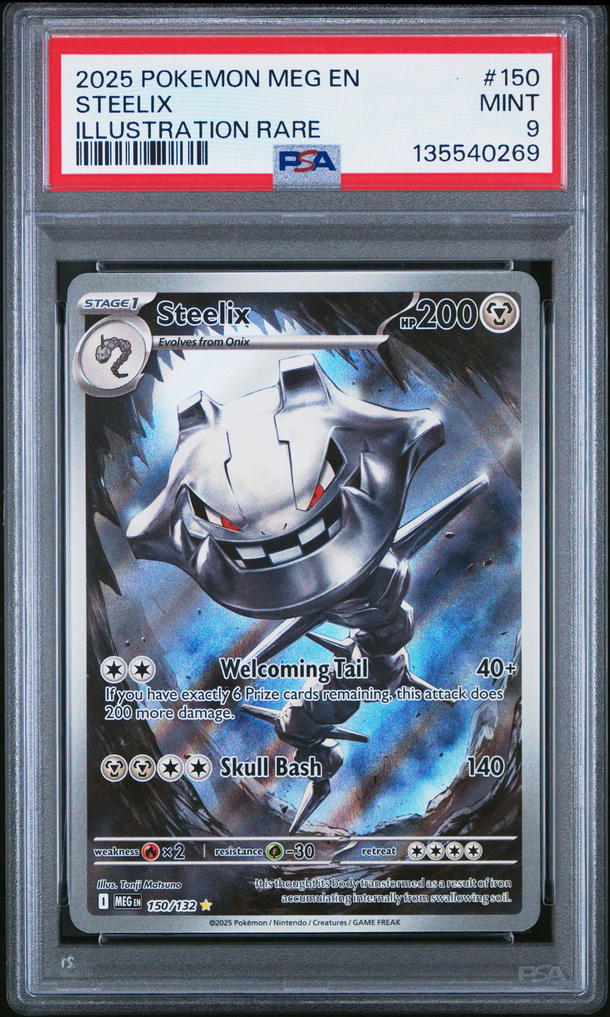 2025 Pokemon Meg En-mega Evolution 150 Steelix Illustration Rare