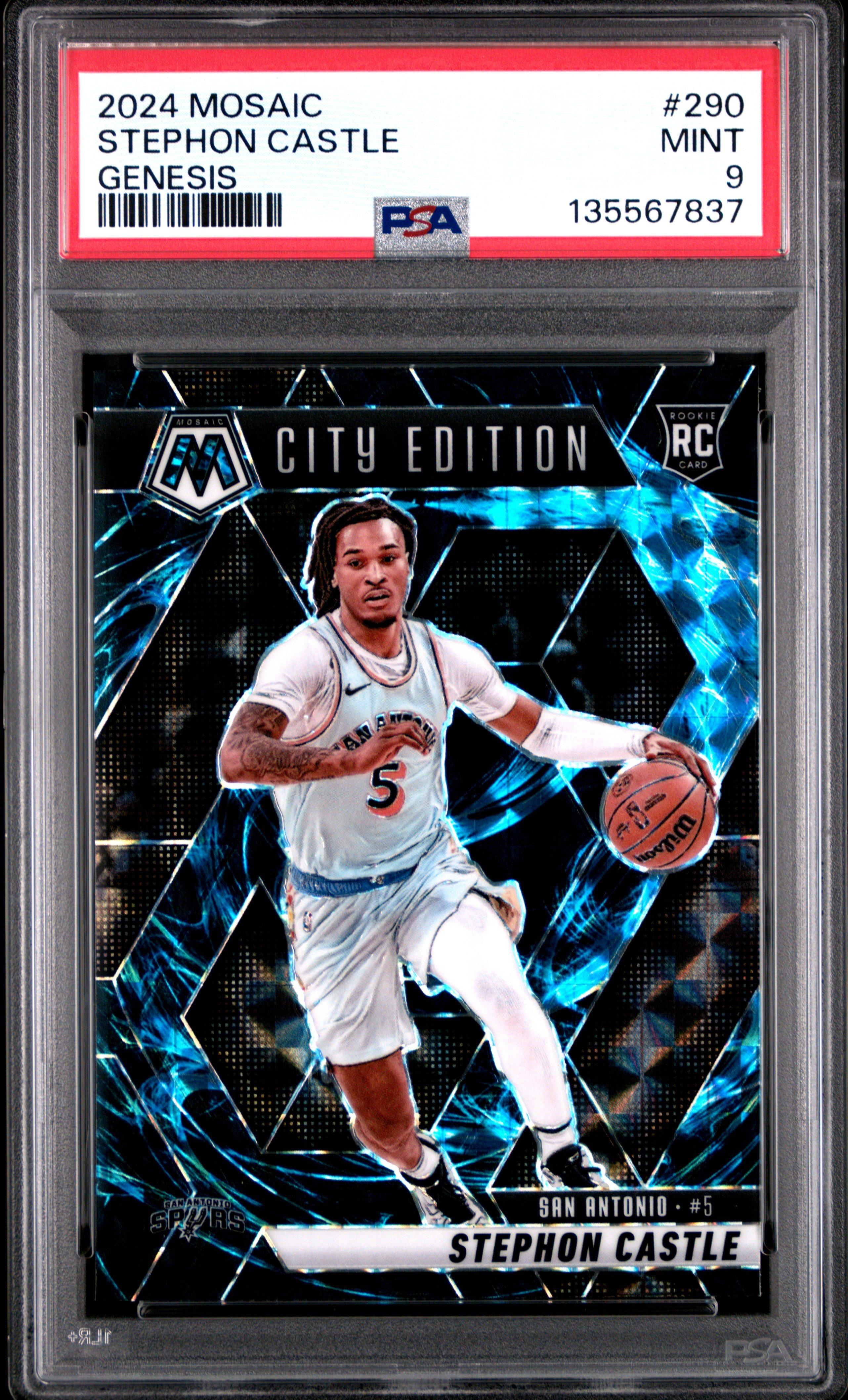 2024 Panini Mosaic 290 Stephon Castle Genesis PSA 9 Graded Card