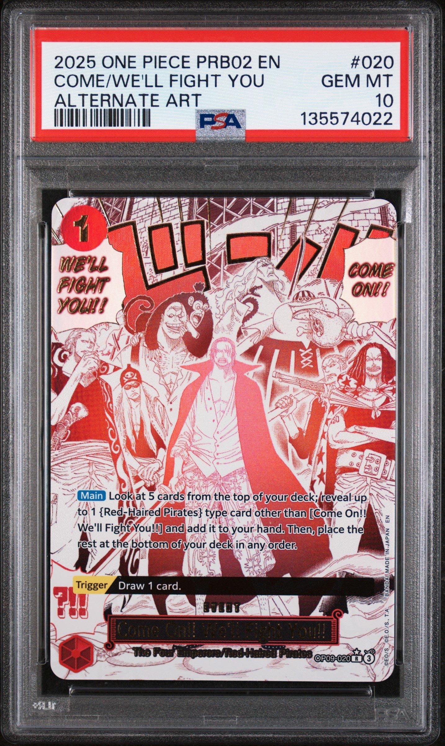 PSA10 ONE PIECE PRB02 JP #020 アルタナートアート 2025 One Piece Prb02-premium Booster -one Piece Card The Best- Vol