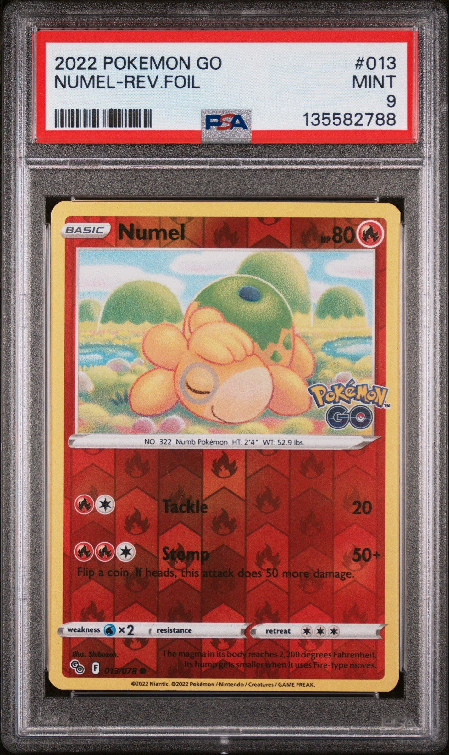 numel pokemon card 021 Mega Evolution (NM) Colorless Artist 2022 Pokemon Go 013 Numel-reverse