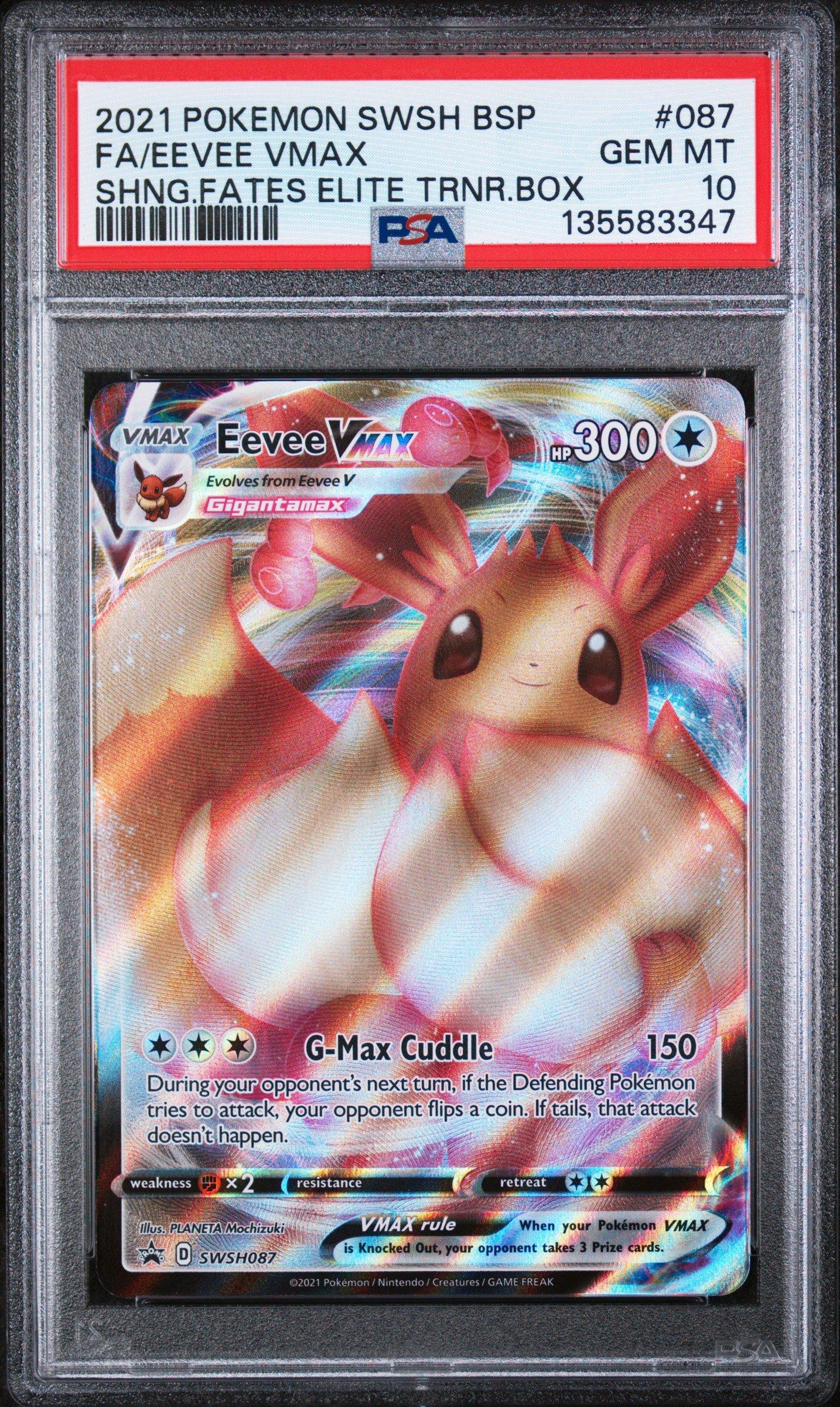 2021 Pokemon Swsh Black Star Promo 087 Full Art/eevee Vmax Shining