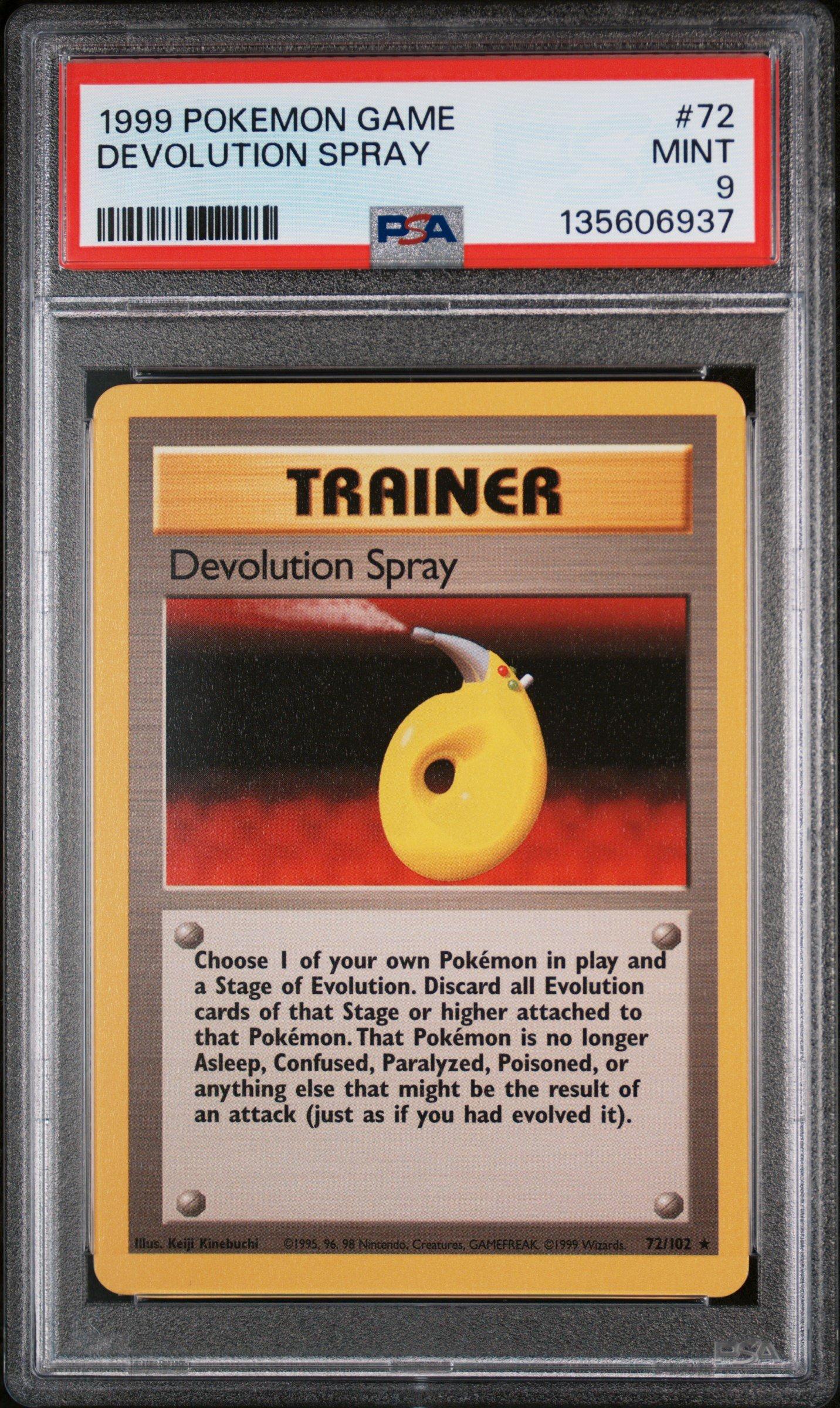 1999 Pokemon Game 72 Devolution Spray PSA 9 Graded Card | GameStop