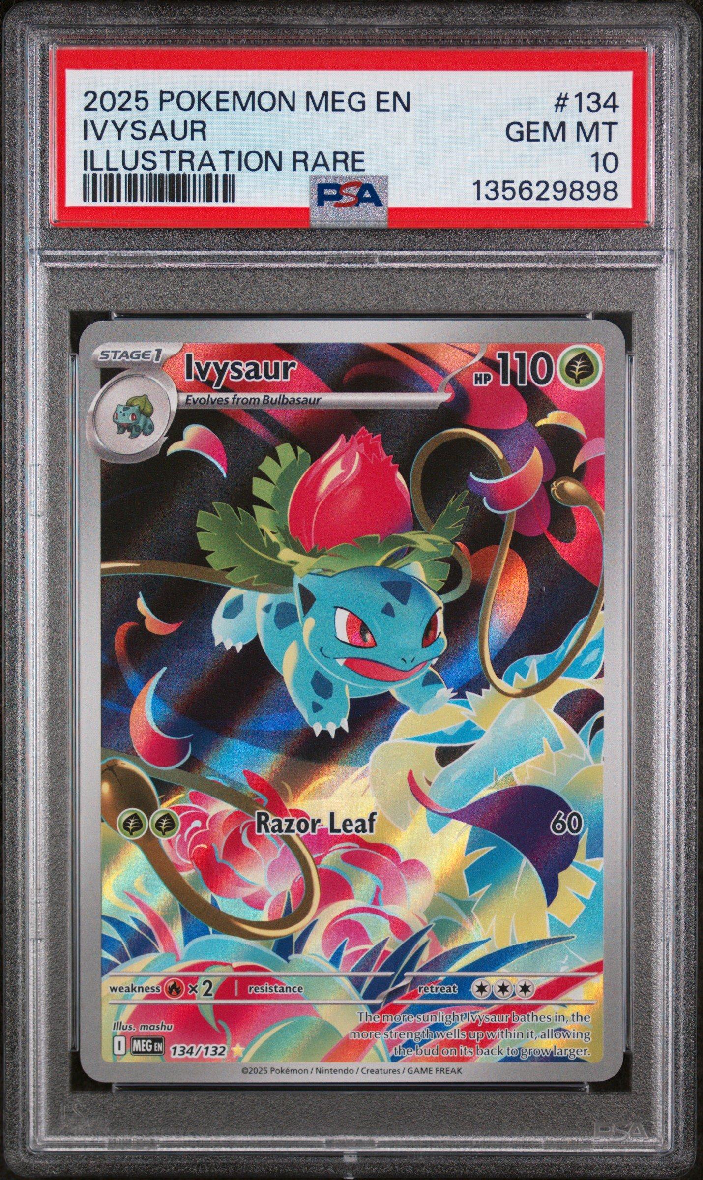 2025 Pokemon Meg En-mega Evolution 134 Ivysaur Illustration Rare