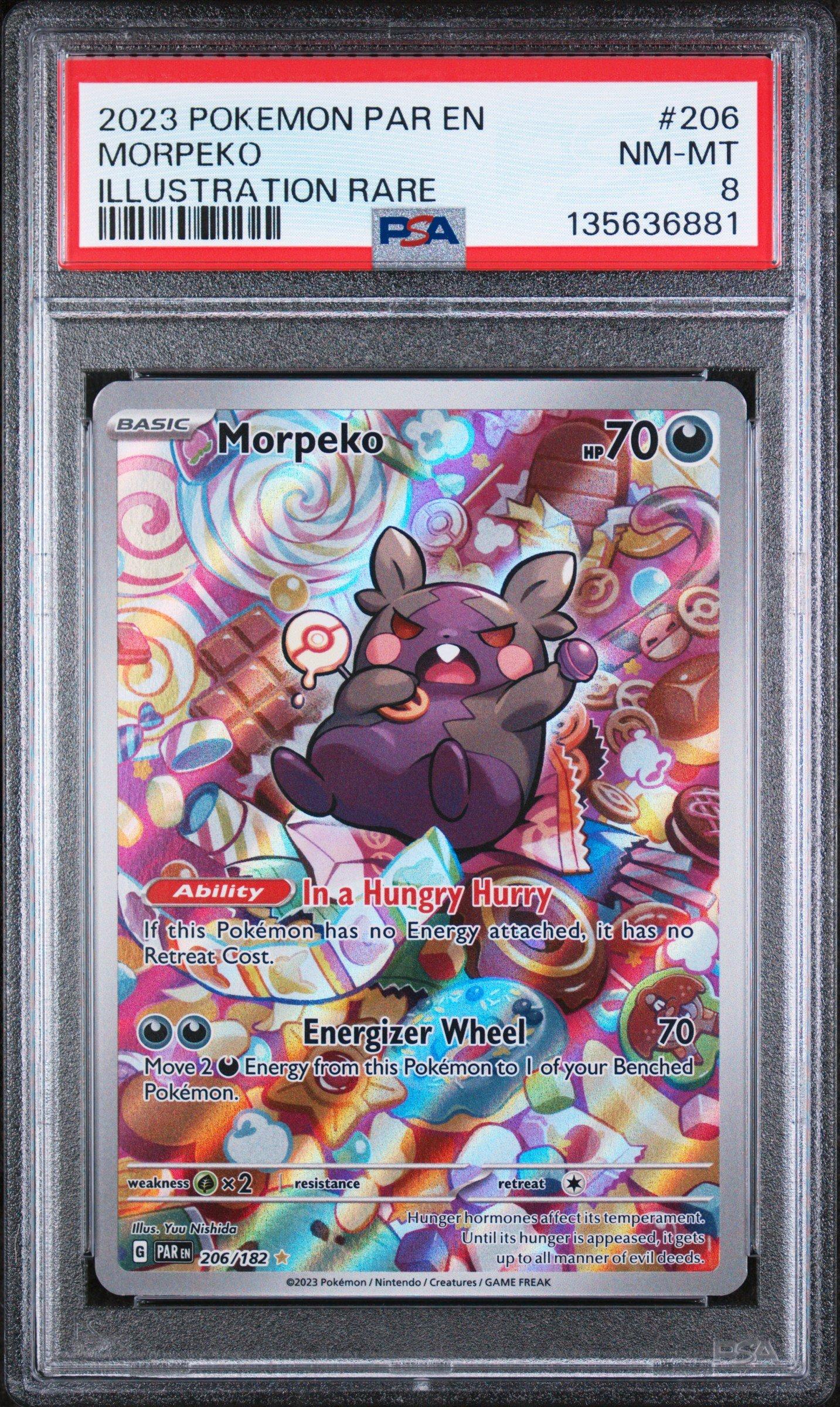 2023 Pokemon Par En-paradox Rift 206 Morpeko Illustration Rare PSA
