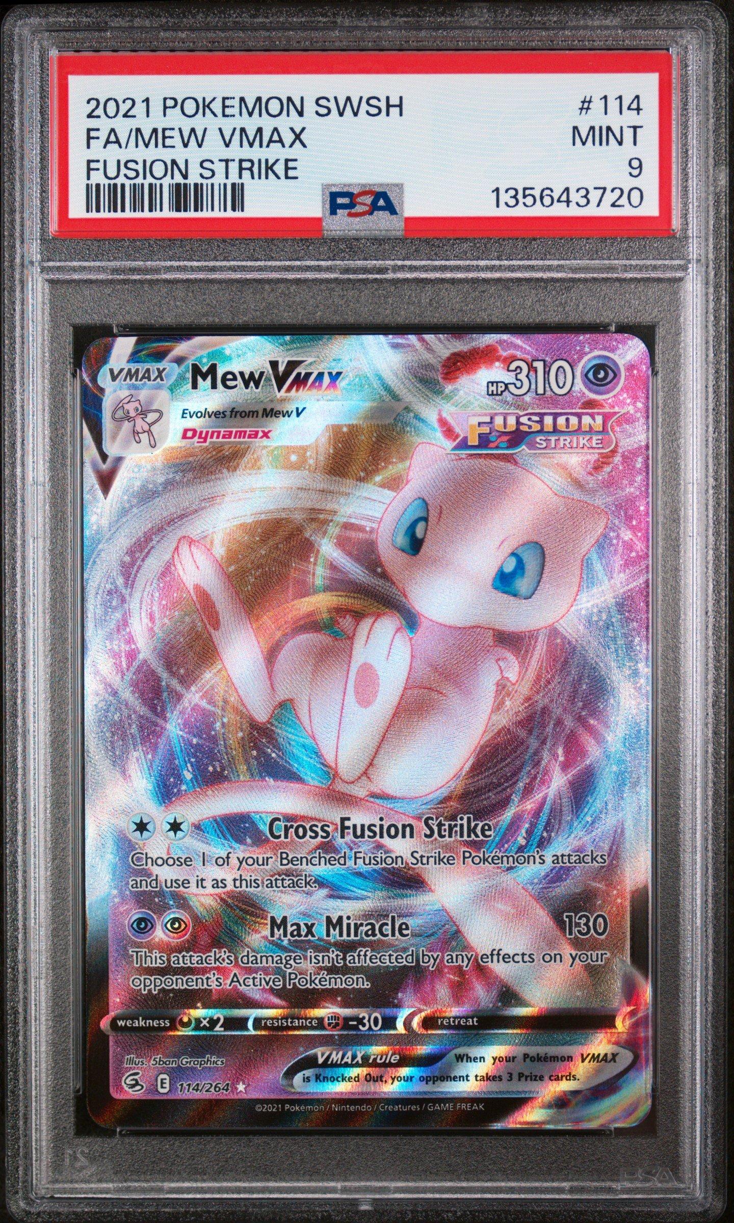 pokemon sword and shield fusion strike rare cards Mew V - 113/264 - Ultra - & Metal / 190 / Basic 2021 Pokemon Sword & Shield