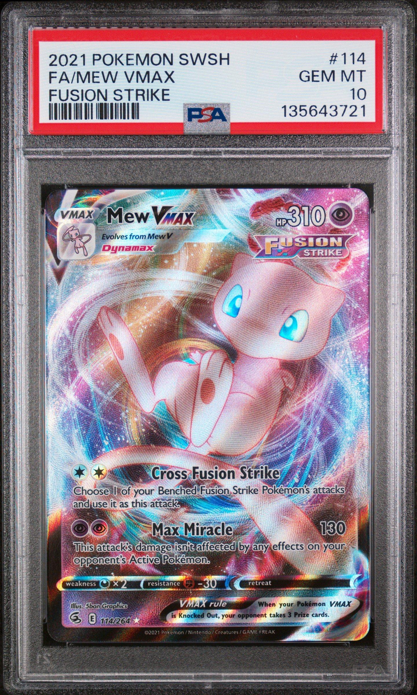 2021 Pokemon Sword & Shield Fusion Strike 114 Full Art/mew Vmax