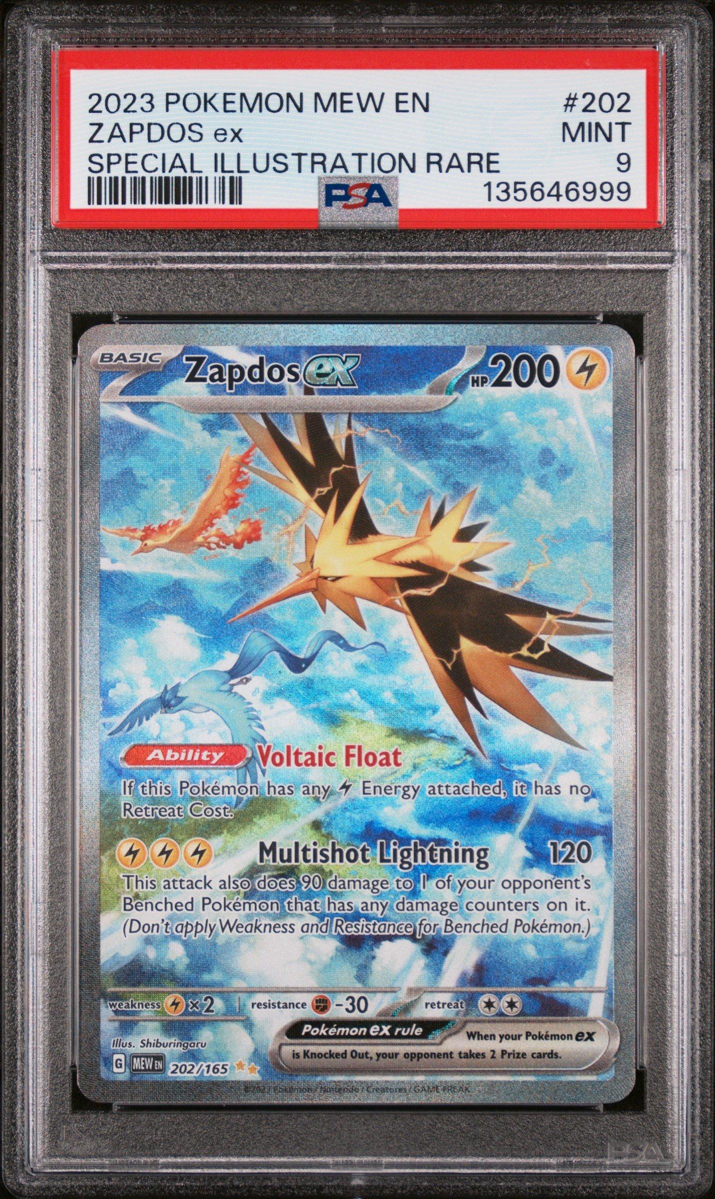 pokemon zapdos ex card 2023 Mew En-151 202 Special Illustration Rare PSA 9 Graded this card is the perfect way to showcase your collection. Zapdos EX (Team Plasma) 48/135