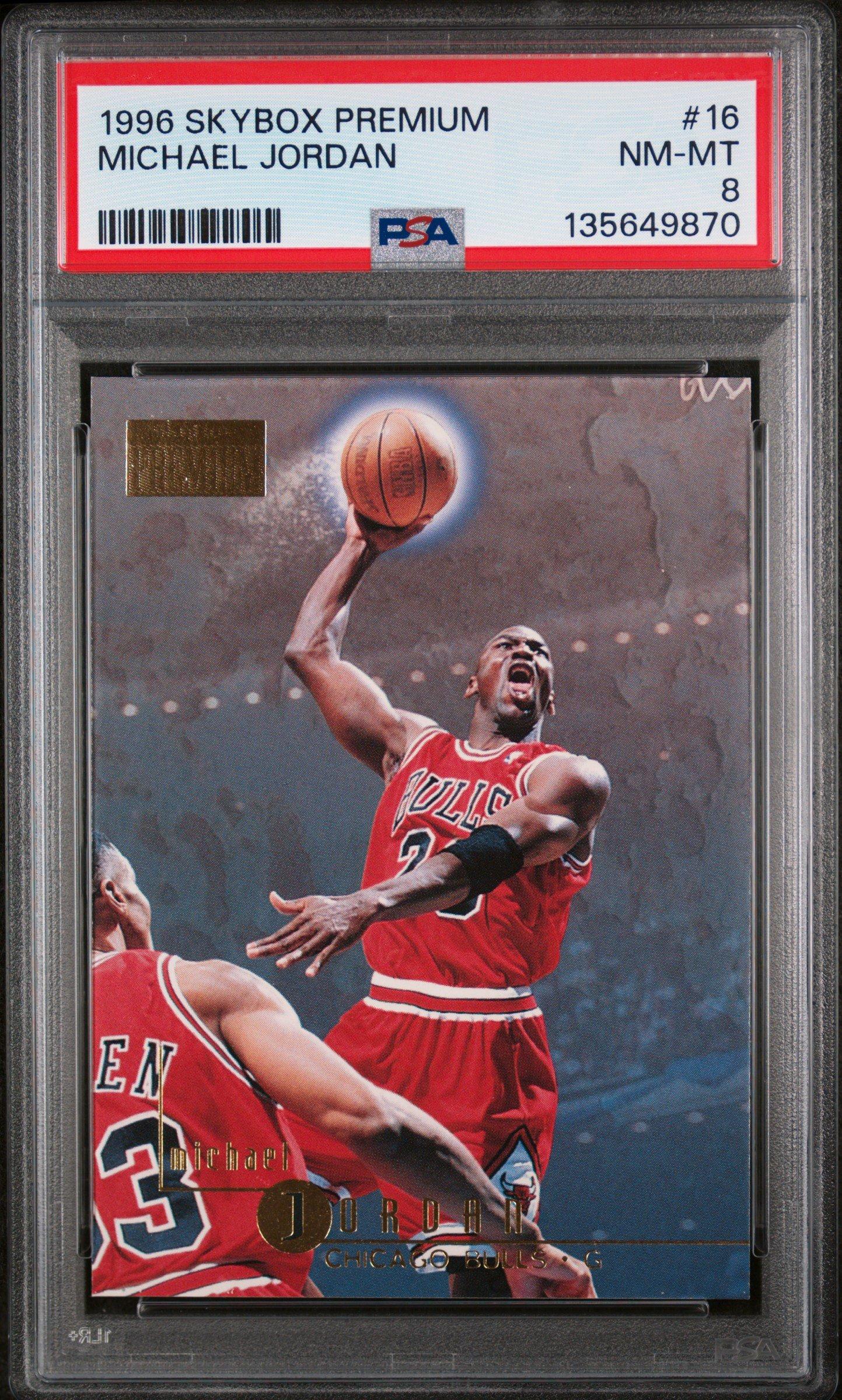 1996 Skybox Premium 16 Michael Jordan PSA 8
