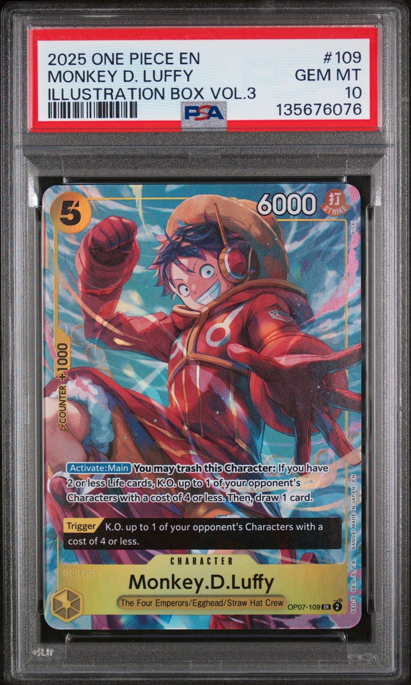 2025 One Piece Promos 109 Monkey D. Luffy Illustration Box Vol.3