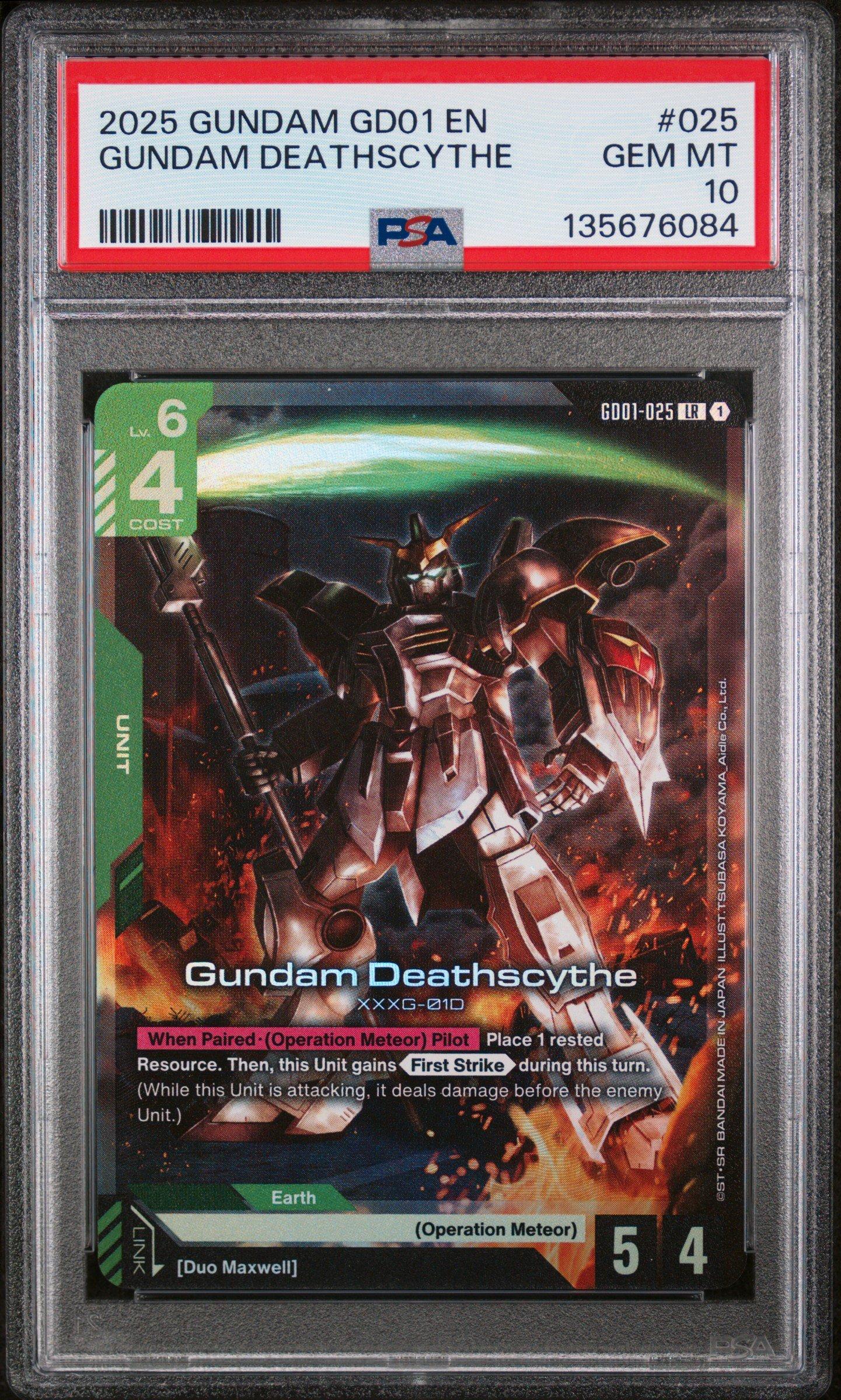 2025 Gundam Newtype Rising 025 Gundam Deathscythe PSA 10 Graded