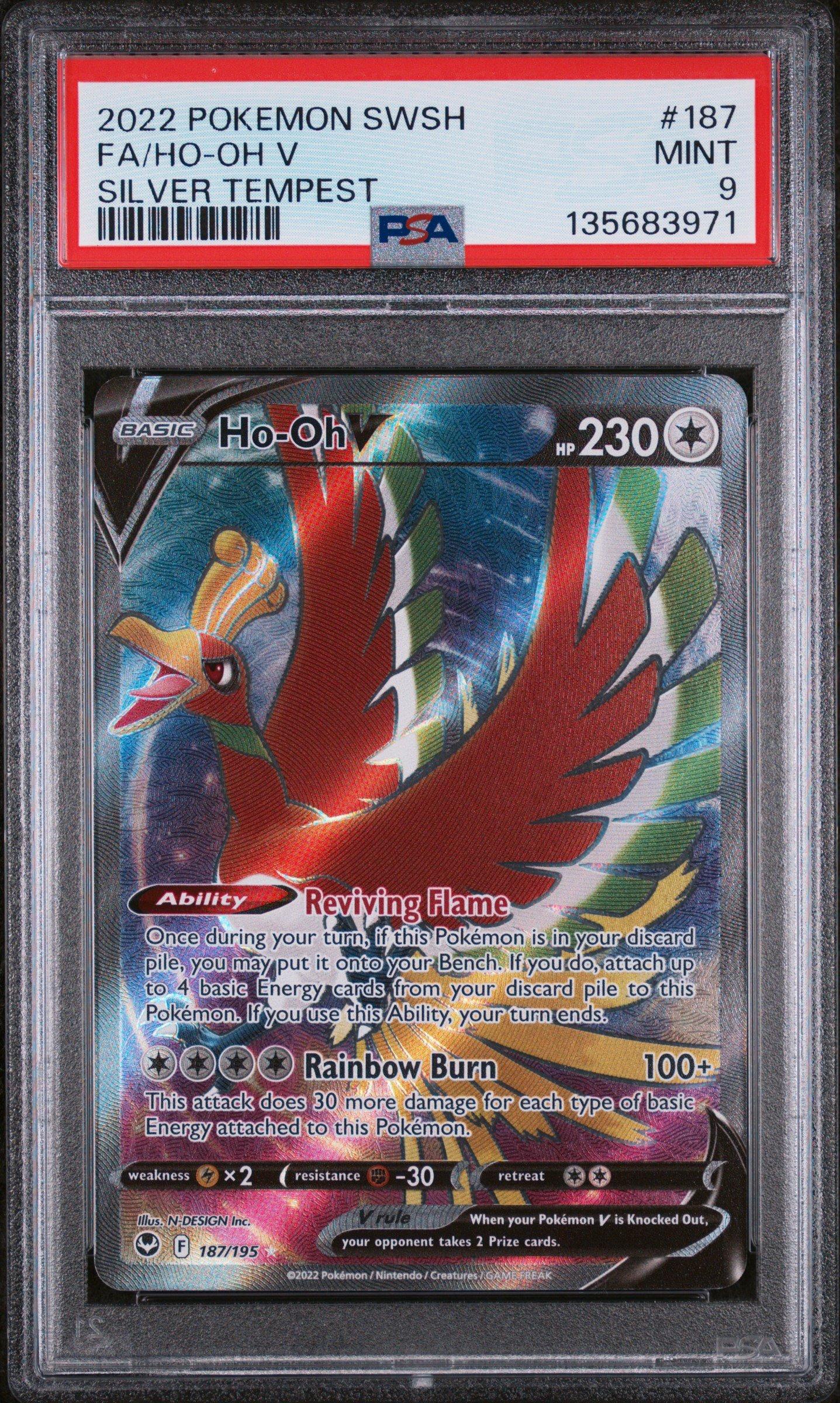 2022 Pokemon Sword & Shield Silver Tempest 187 Full Art/ho-oh V