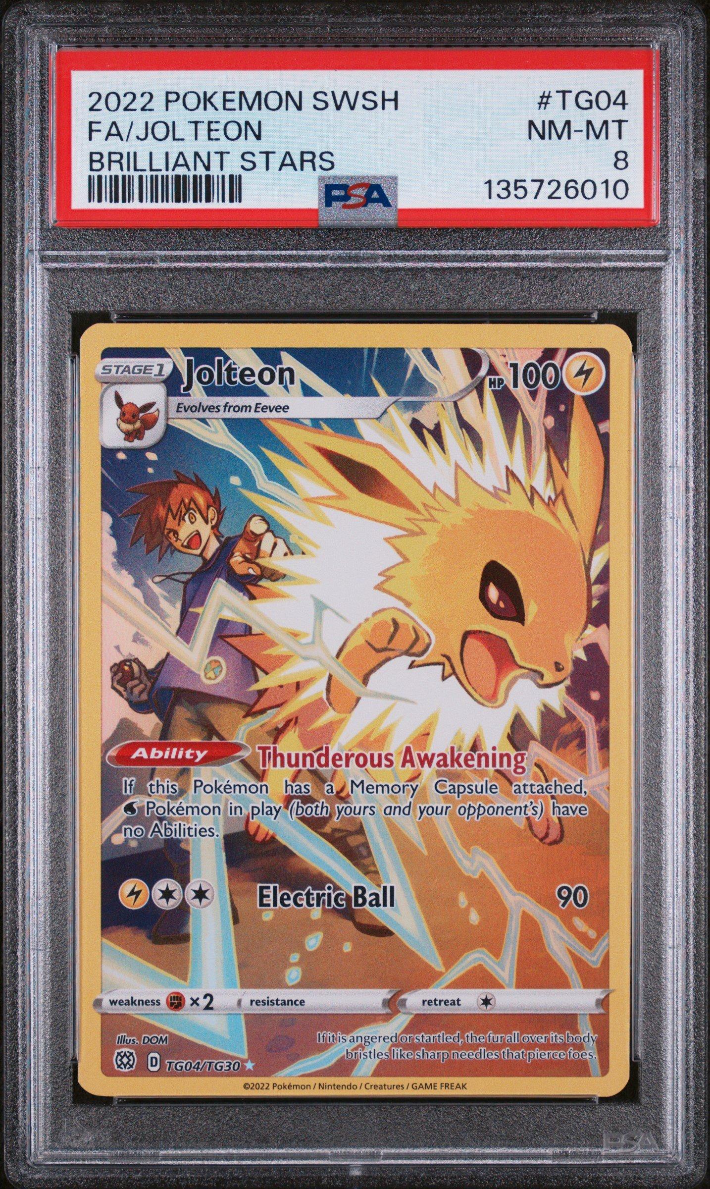 2022 Pokemon Sword & Shield Brilliant Stars Tg04 Full Art/jolteon
