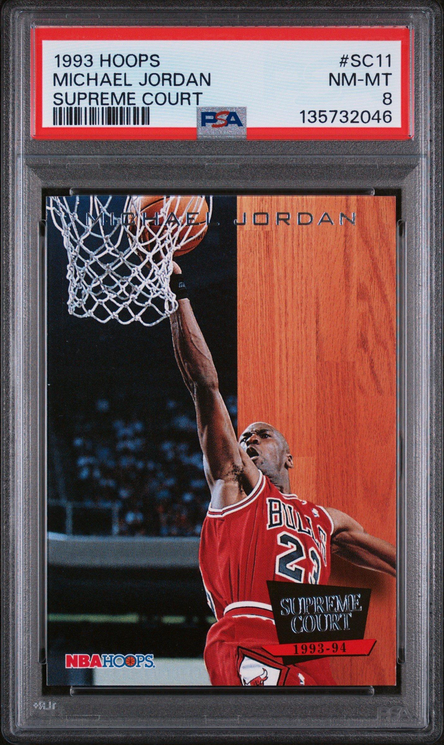 1993 Hoops Supreme Court Sc11 Michael Jordan PSA 8 Graded Card