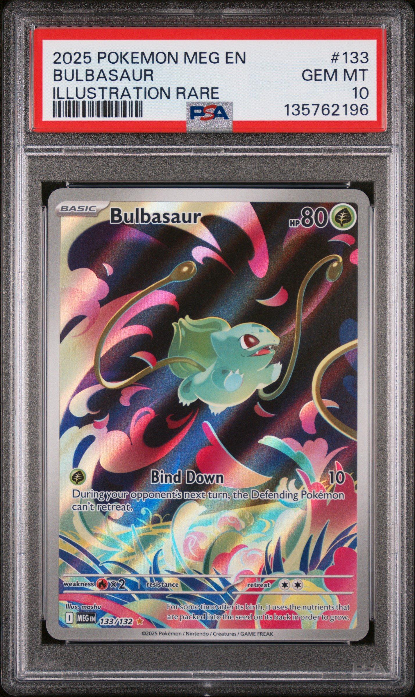 2025 Pokémon Bulbasaur Art Rare 2025 Pokemon Meg En-mega Evolution 133 Bulbasaur Illustration Rare