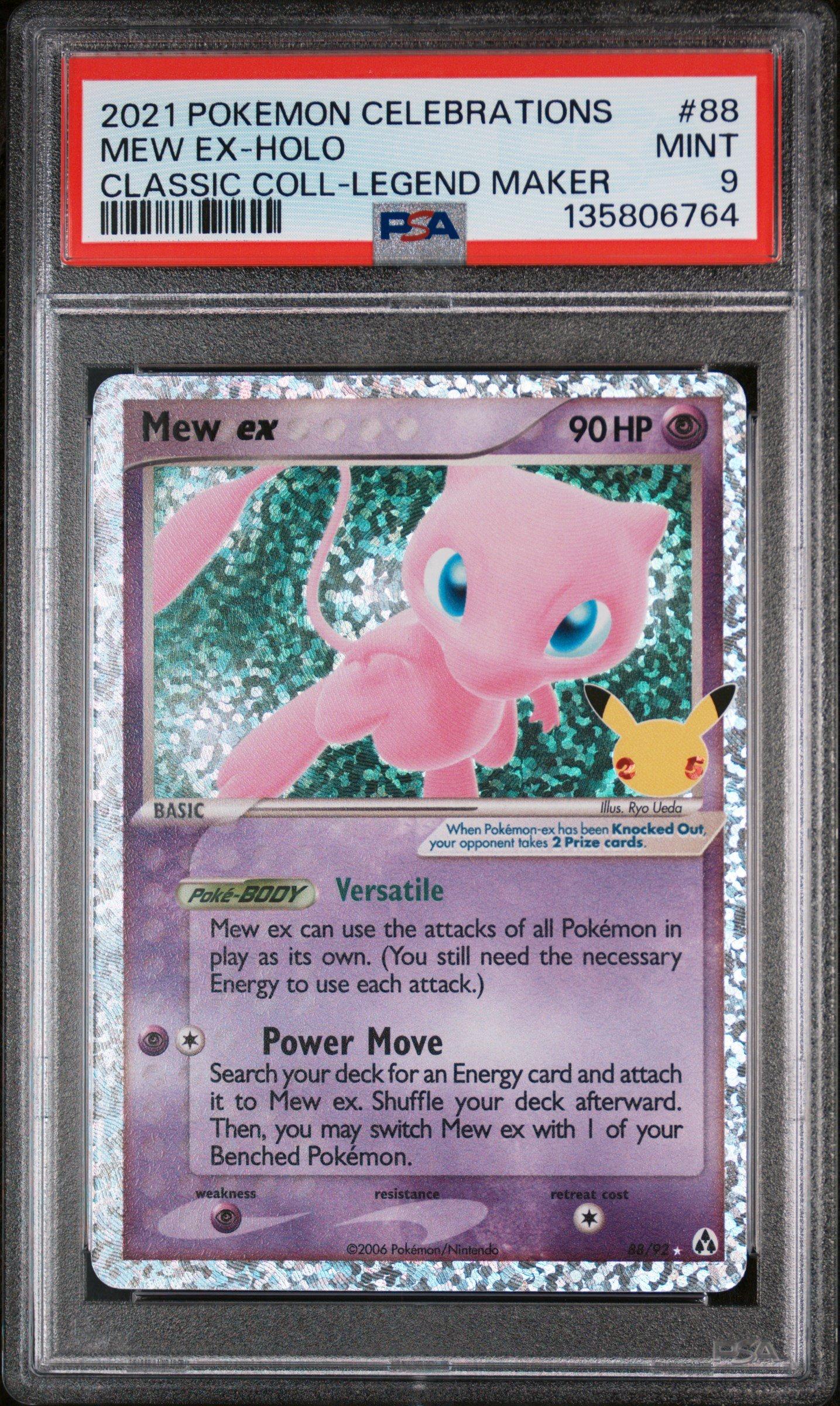 2021 Pokemon Celebrations Classic Collection 88 Mew Ex-holo PSA 9