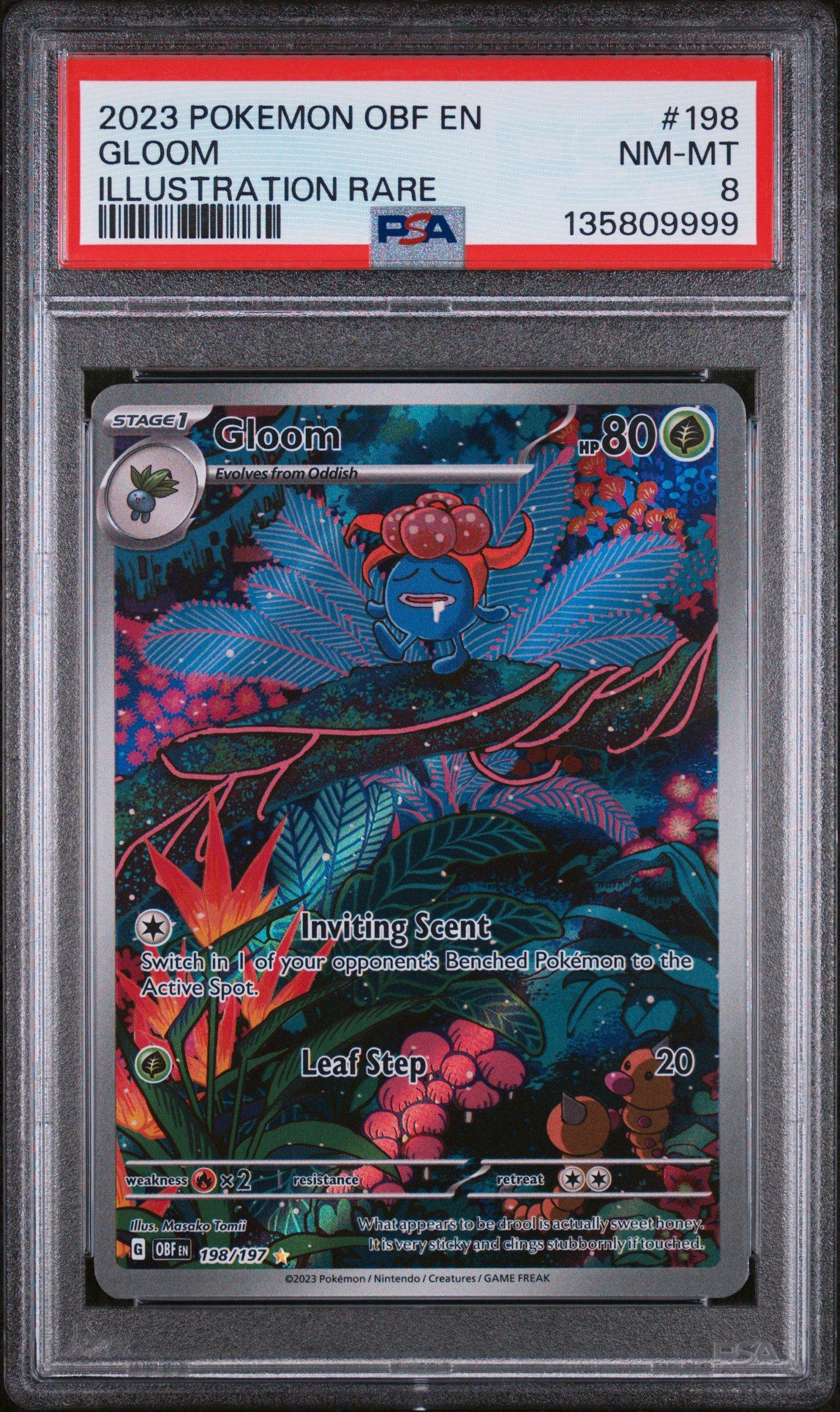 gloom pokemon card obsidian flames Gloom Illustration Rare (198) 2023 Pokemon Obf EN-Obsidian Flames