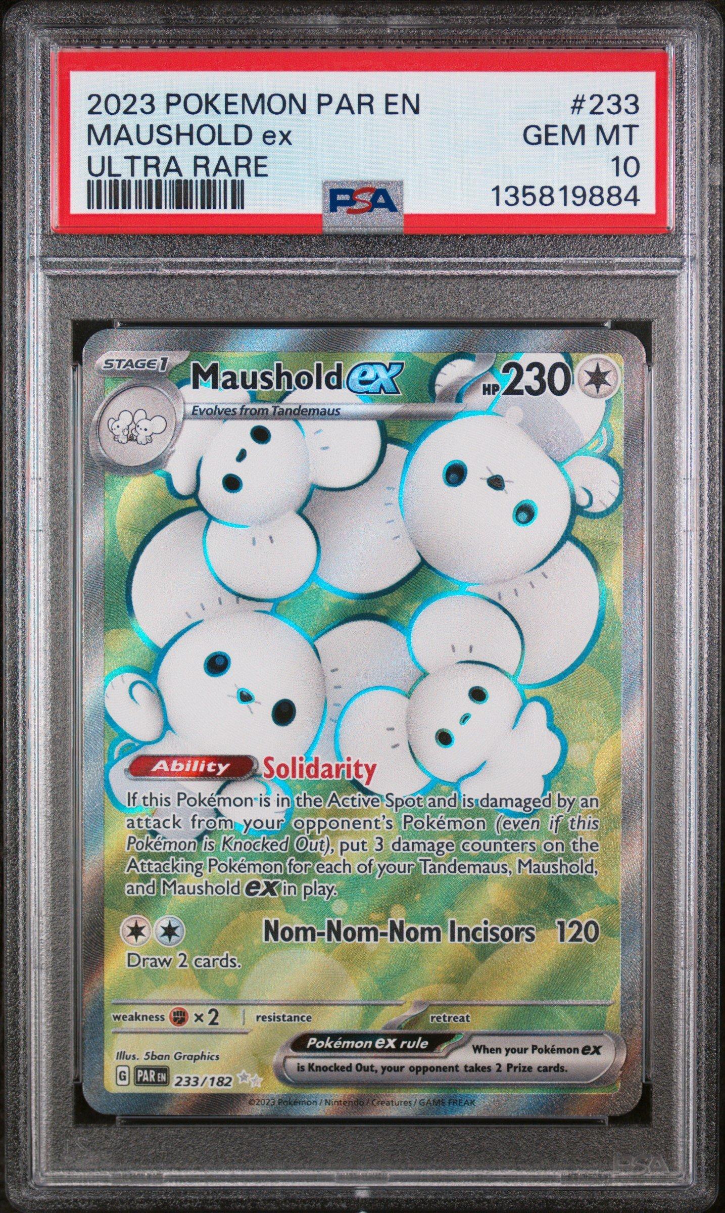 2023 Pokemon Par En-paradox Rift 233 Maushold Ex Ultra Rare PSA 10