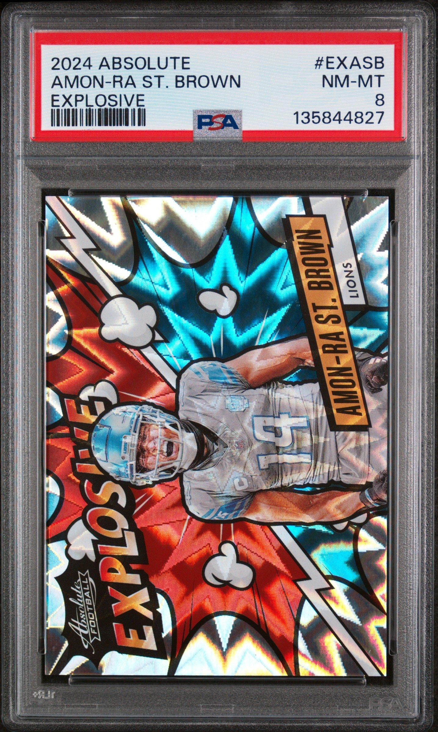 2024 Panini Absolute Explosive Exasb Amon-ra St. Brown PSA 8