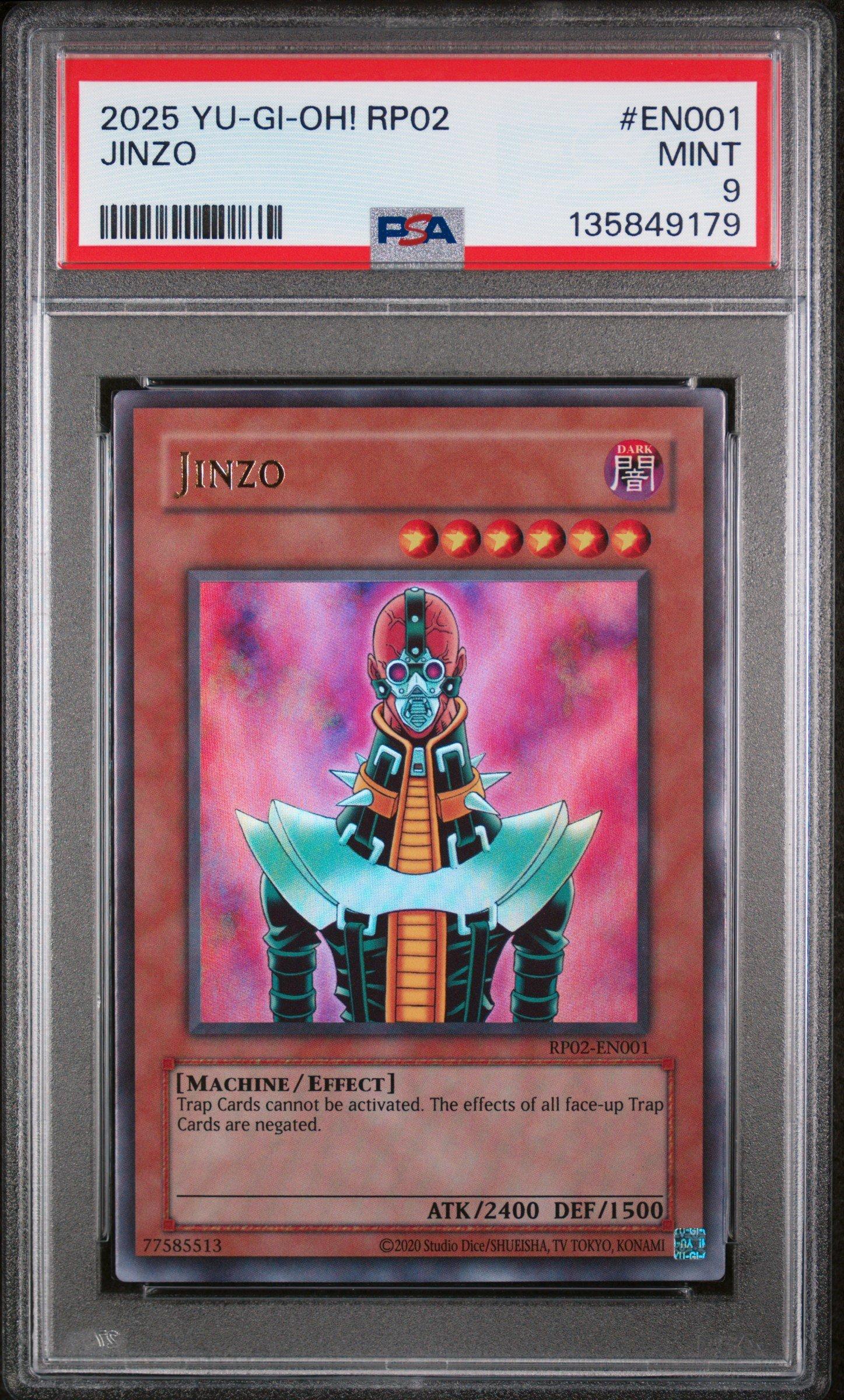 2025 Yu-gi-oh! Rp02-retro Pack 2 En001 Jinzo PSA 9