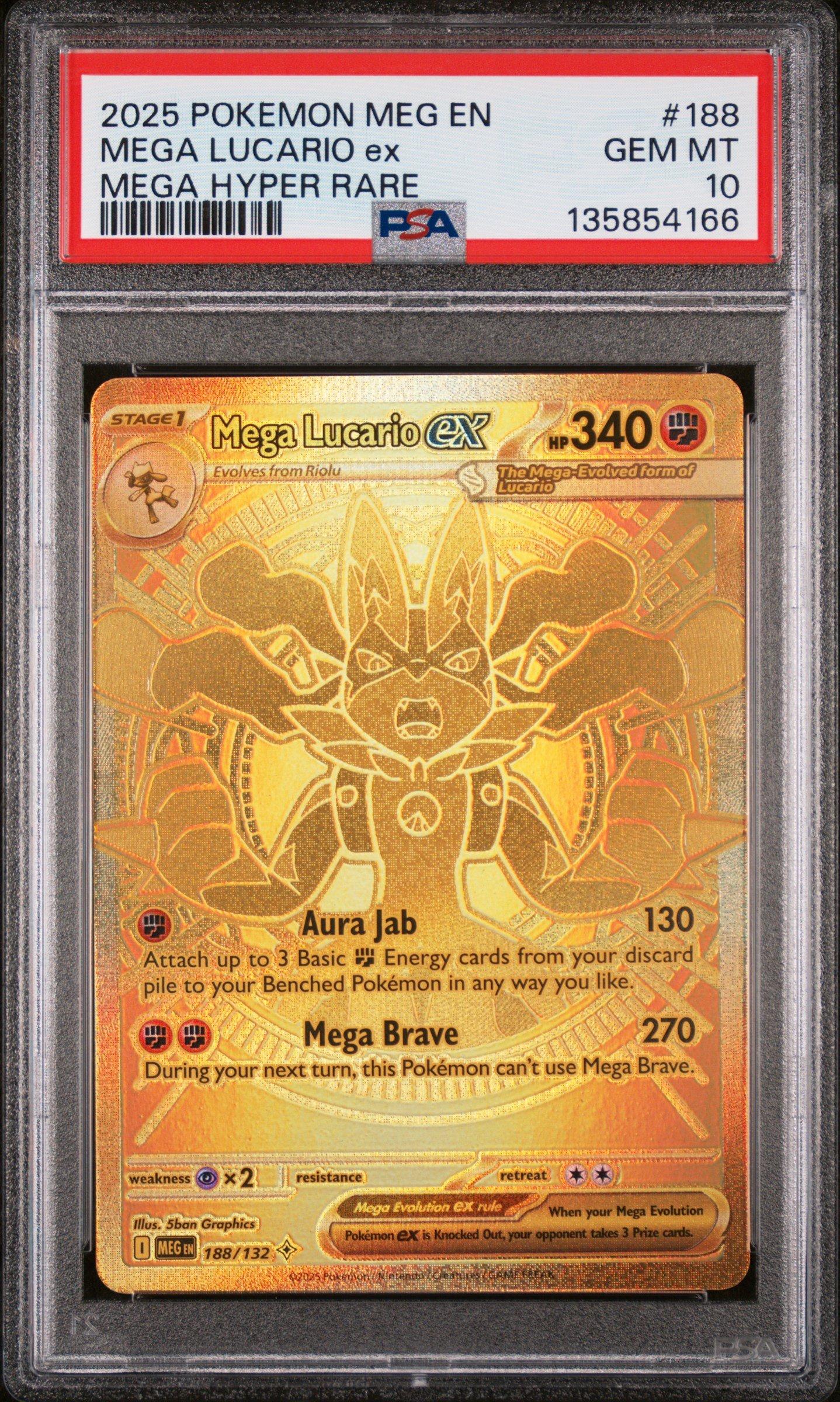 2025 Pokemon Meg En-mega Evolution 188 Mega Lucario Ex Mega Hyper