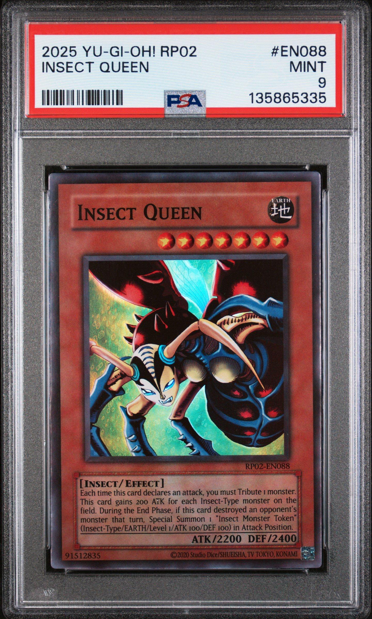 yugioh card insect queen YU-GI-OH! - (LCJW-EN037) - Legendary Collection 4: Joey's World - 1st Edition 2200 / 2400 Description Insect Queen Card Profile :
