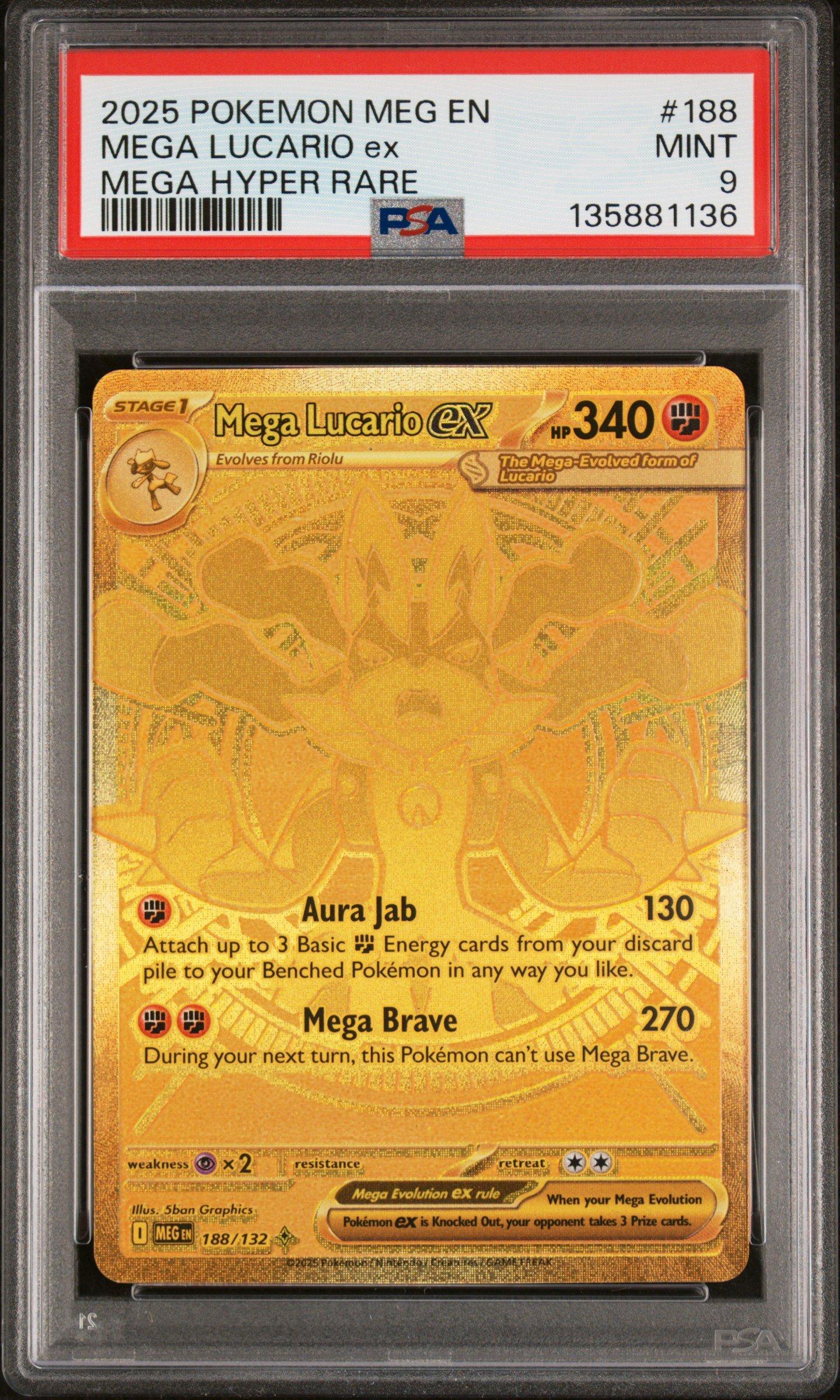 2025 Pokemon Meg En-mega Evolution 188 Mega Lucario Ex Mega Hyper